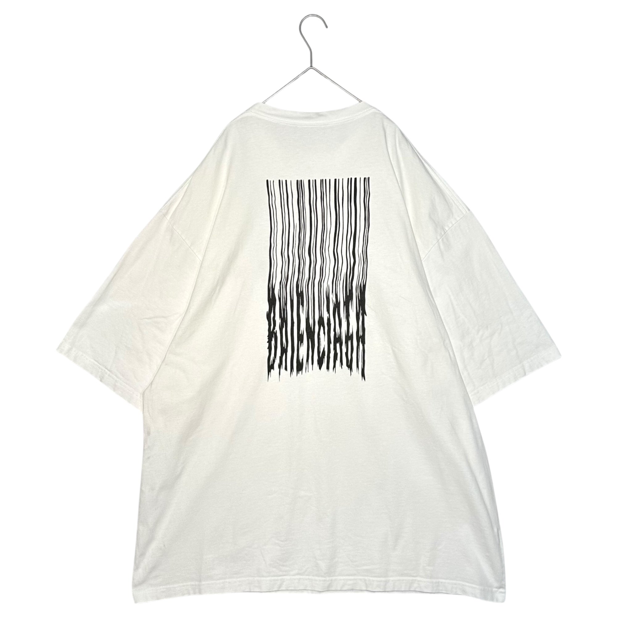 BALENCIAGA(バレンシアガ) 21AW Barcode Logo Graphic T-Shirt バーコード ロゴ グラフィック Tシャツ 661715 M ホワイト