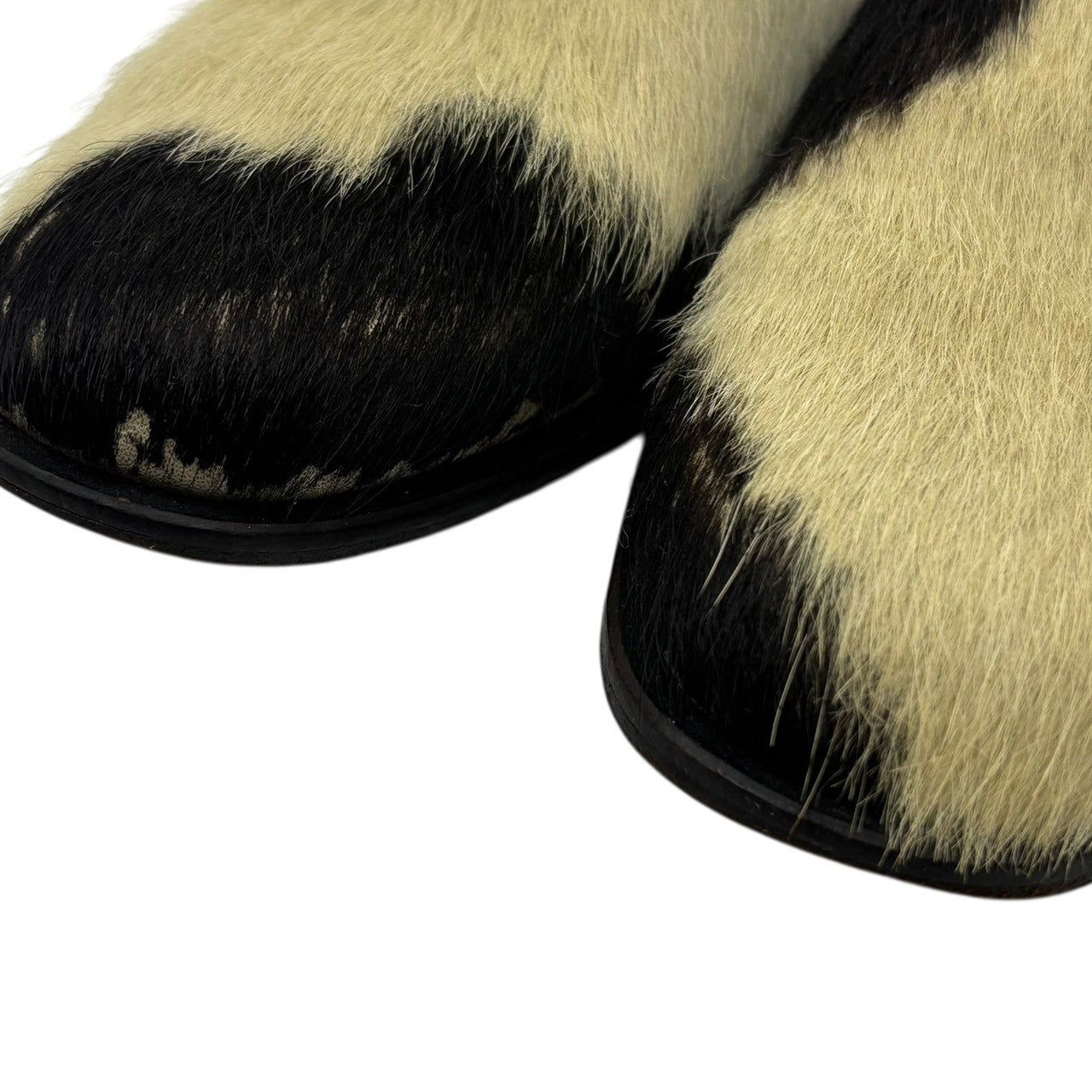 Y's(ワイズ) Harako Leather Sandals ハラコ レザー サンダル YZ-E08-764 表記無(22.5cm~23cm程度) アイボリー×ブラウン ミュール