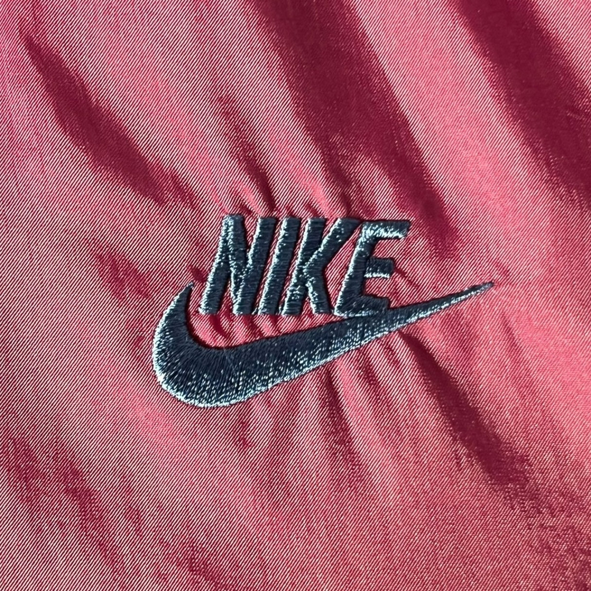 NIKE(ナイキ) 90's Nylon track jacket ナイロン トラック ジャケット S ボルドー×ブルー 銀タグ 90年代 パーカー