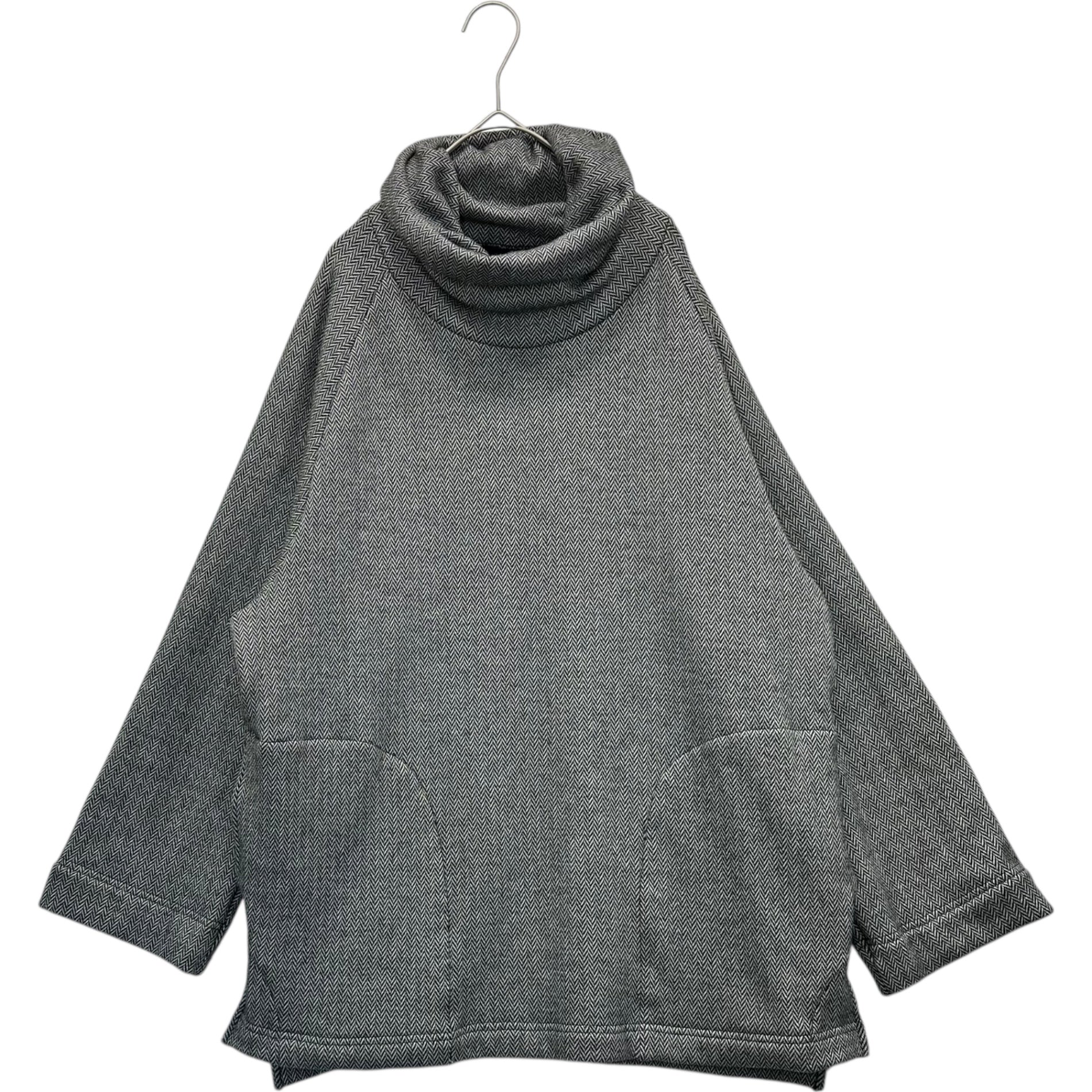 prasthana(プラスターナ) mouton jersey turtle neck ムートン ジャージ タートルネック 内ボア P-0702005B 1(M) グレー×ブラック