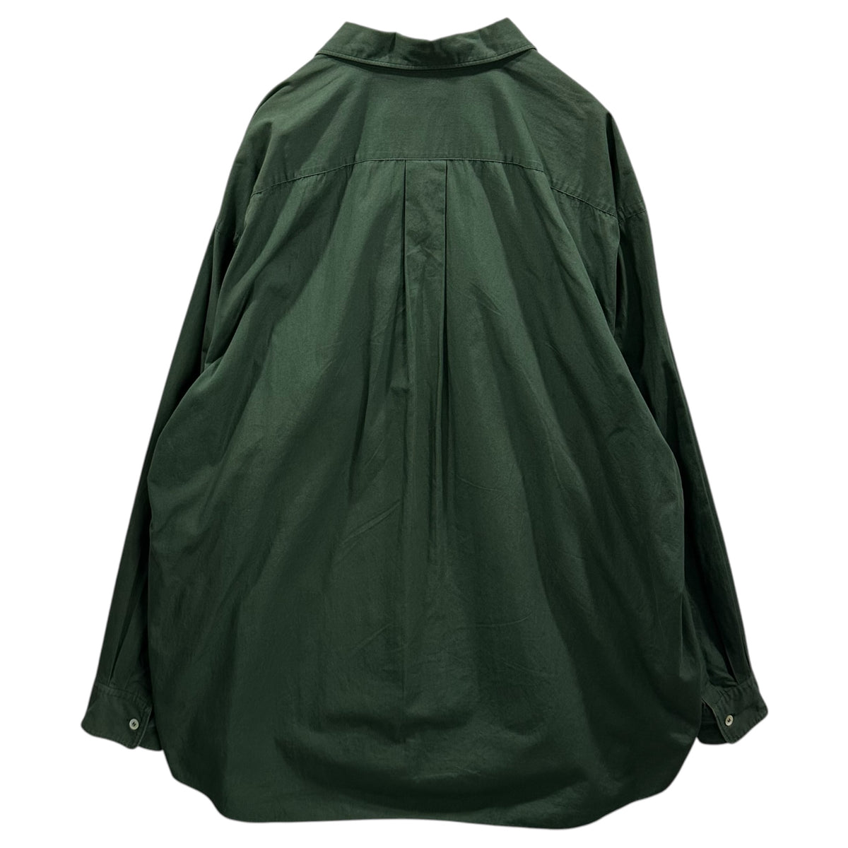 COMME des GARCONS HOMME(コムデギャルソンオム) 1990SS Triple-Crescendo-Button Open-Collar Shirt 3連 クレッシェンド ボタン オープンカラー シャツ HB-050160 FREE ダークグリーン AD1989 90s アーカイブ