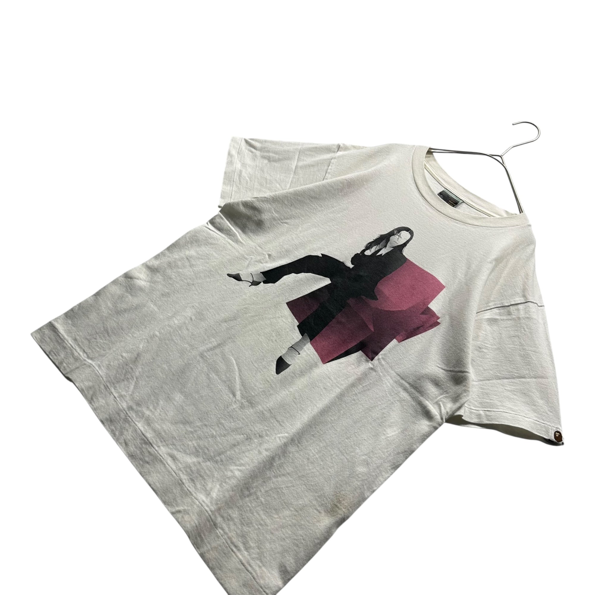 A BATHING APE(アベイシングエイプ) 90~00's STAR GIRL T-SHIRT スター ガール Tシャツ 90~00年代 M ホワイト×ブラック×パープル