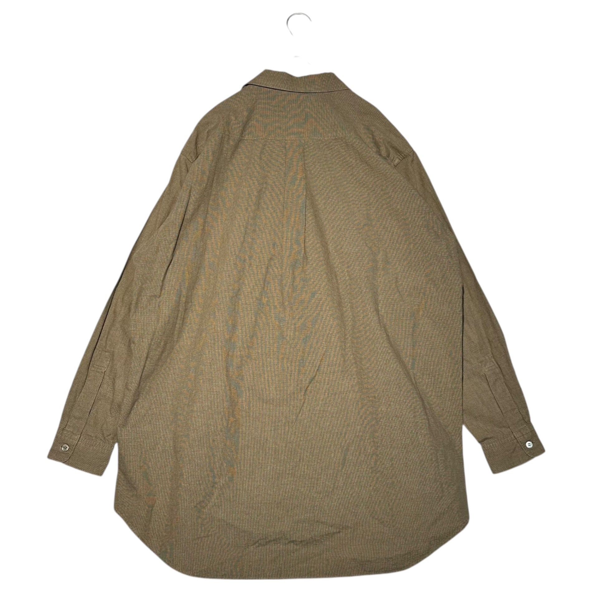Y's for men(ワイズフォーメン) Vintage Open-Collar Micro Check Shirt ヴィンテージ オープンカラー マイクロ チェック シャツ MG-B03-008 FREE ブラウン