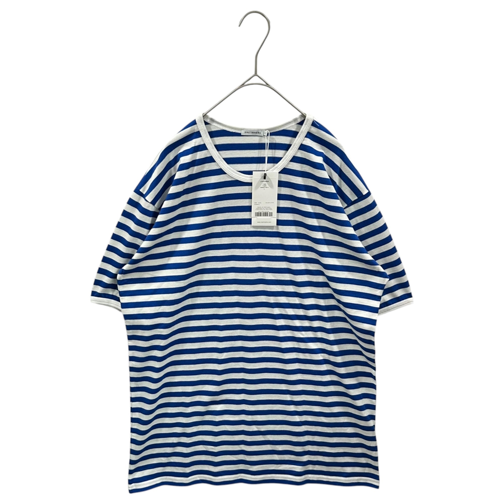 marimekko(マリメッコ) TASARAITA Border T-Shirt タサライタ ボーダー Tシャツ TASARAITA AW-14 L ホワイト×ブルー