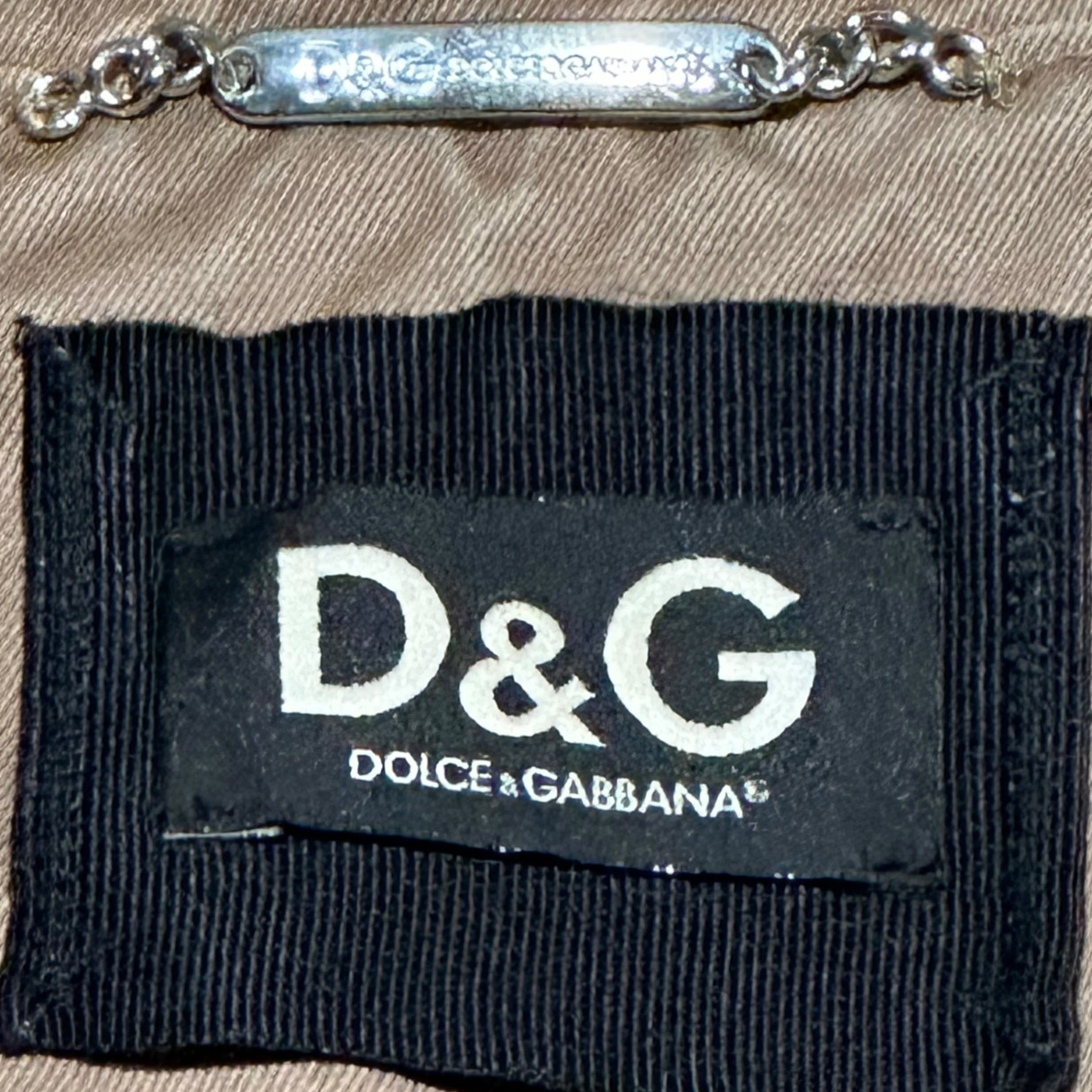 D&G(ディー&ジードルガバドルチェ&ガッバーナ) Studded raw edge vest スタッズ装飾 切りっぱなし ベスト RB0220/ST3043 46(S) ブラウン