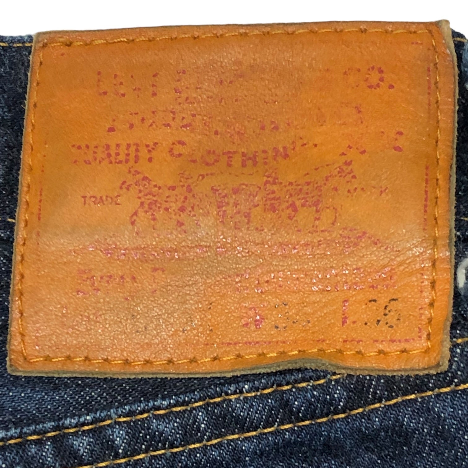 Levi's(リーバイス) 90's 201XX straight denim pants ヴィンテージ セルビッチ ストレート デニム パンツ ジーンズ 201-0003 W34 インディゴ 濃紺 裏ボタン555 バレンシア工場製 USA製 赤耳