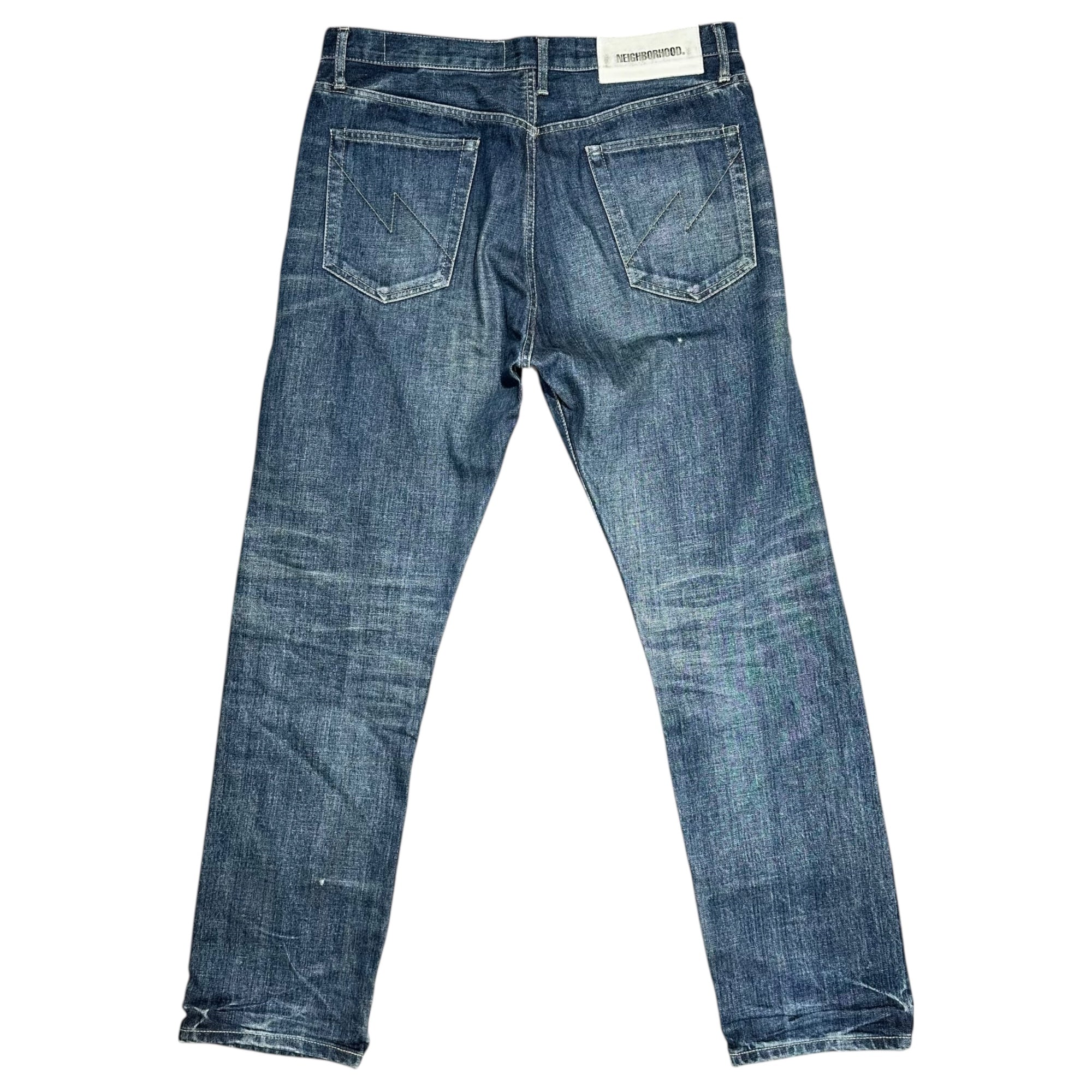 NEIGHBORHOOD(ネイバーフッド) 23SS WASHED DENIM DP MID PANTS ウォッシュド デニム パンツ 231XBNH-PTM05 L インディゴ ストレート