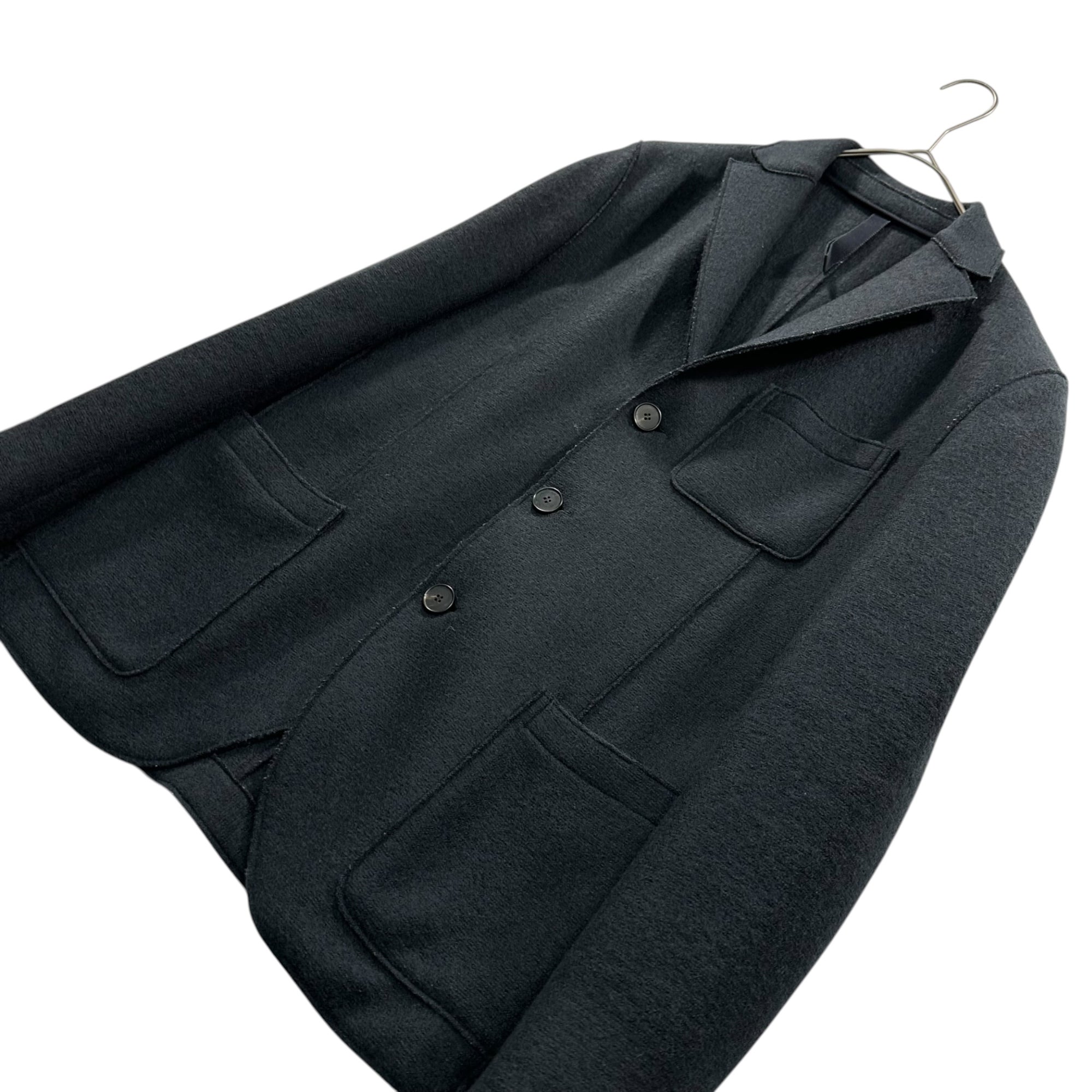 HARRIS WHARF LONDON(ハリスワーフロンドン) England made 3B WOOL BLAZER 英国製 ウール ブレザー 表記無(M程度) ネイビー テーラード ジャケット