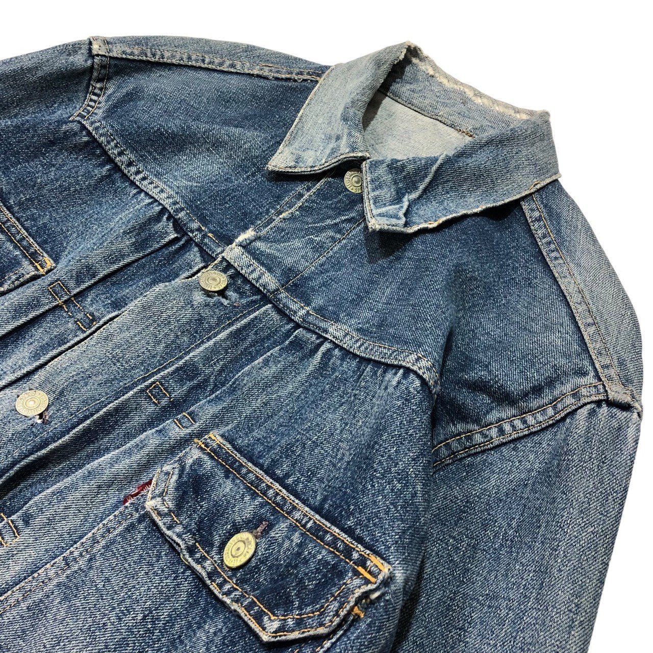 Levi's(リーバイス) 50's ~ 60's 507XX TYPE II trucker jacket 2nd セカンド デニム ジャケット ヴィンテージ 表記無し(L程度) インディゴ 裏ボタン17 50年代~60年代 オリジナル 両面タブ