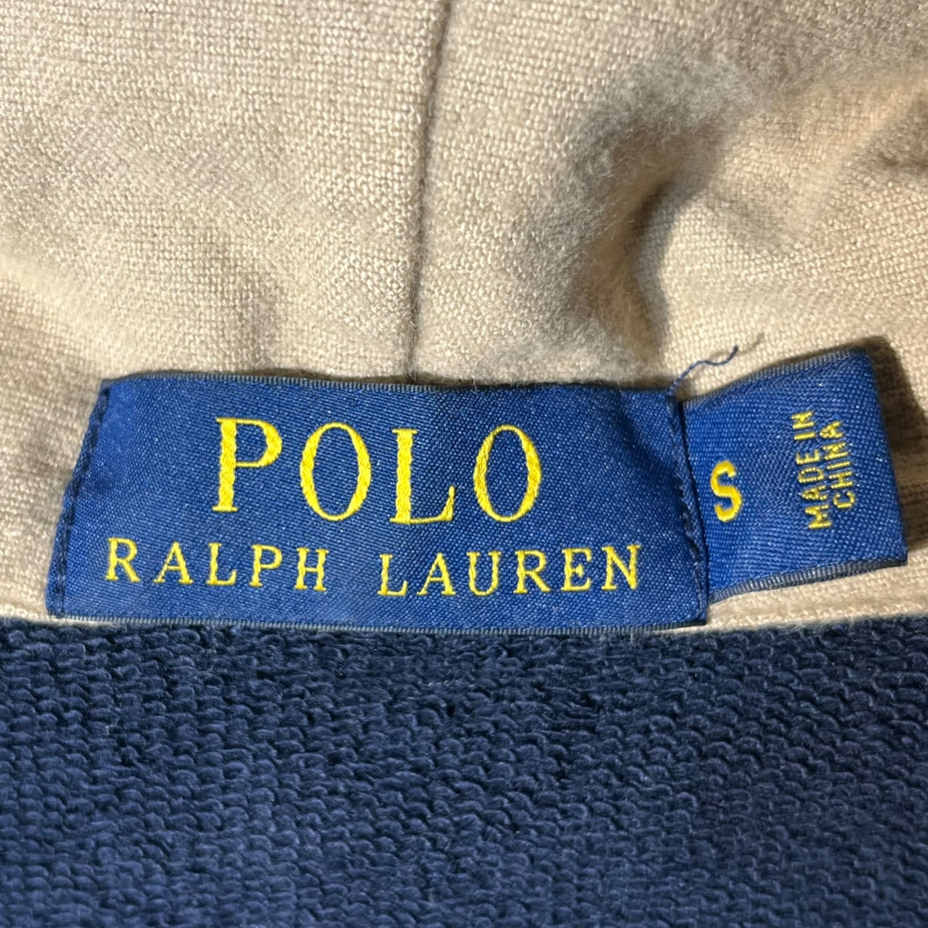 POLO RALPH LAUREN(ポロラルフローレン) Snap button P emblem hoodie スナップボタン Pワッペン パーカー S ネイビー