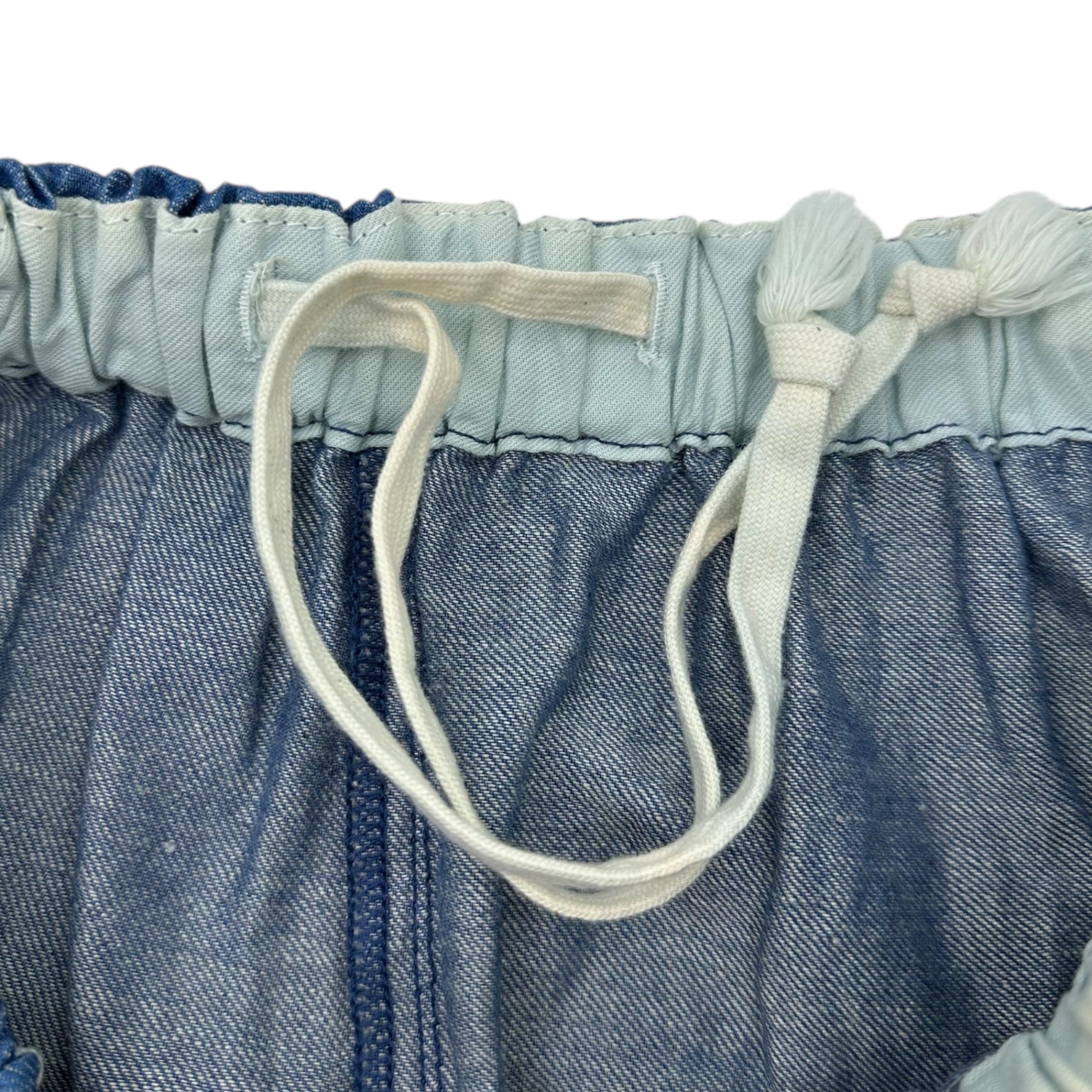 TAO(タオ) 24SS Cotton Linen Denim Washed Waist Elastic Pants コットン リネン デニム 製品洗 ウエストゴム パンツ TM-P014 FREE ライトインディゴ AD2023