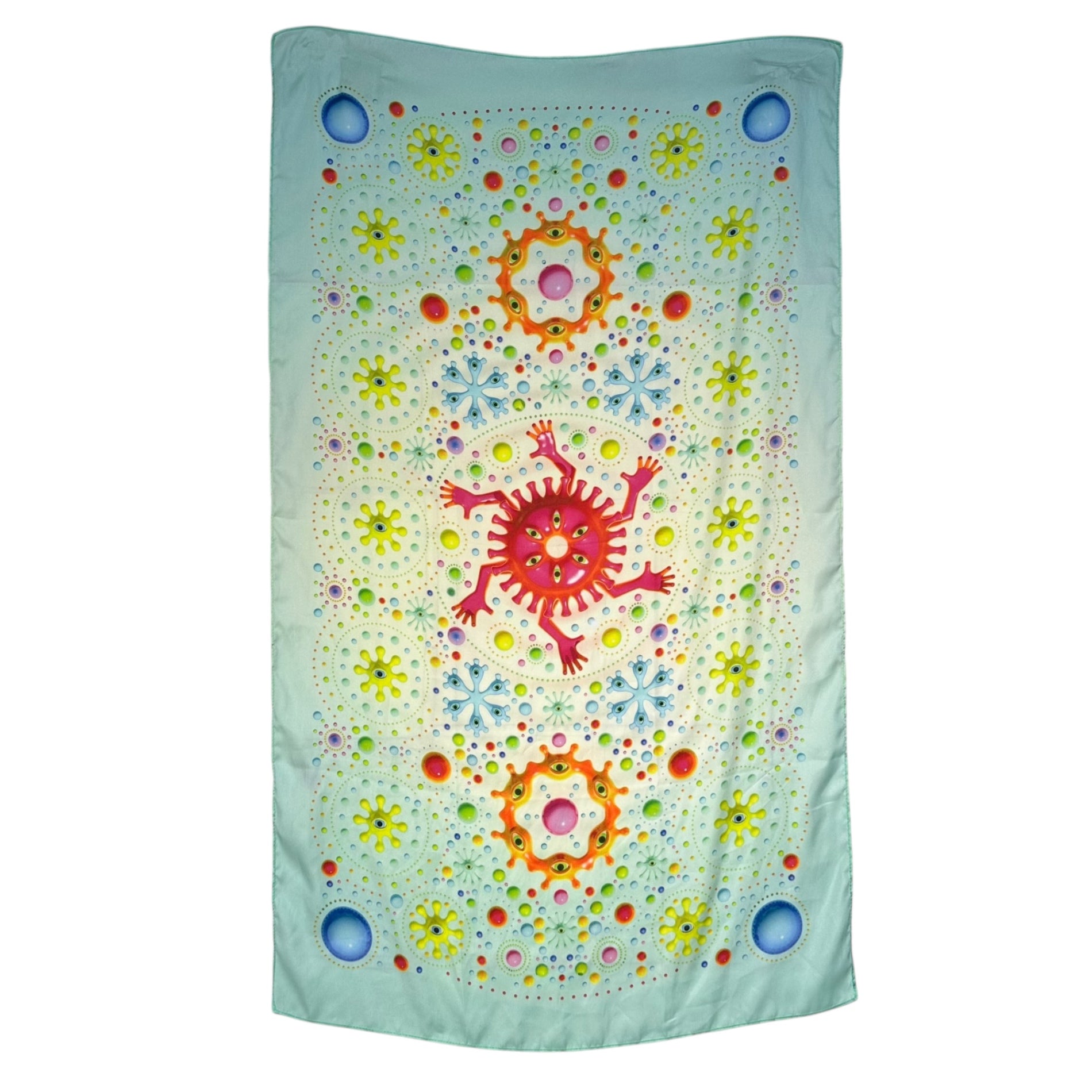 KIM LAUGHTON(キムラウトン) Eye-Catching All-Over Print Scarf 目玉 総柄 プリント スカーフ マルチカラー