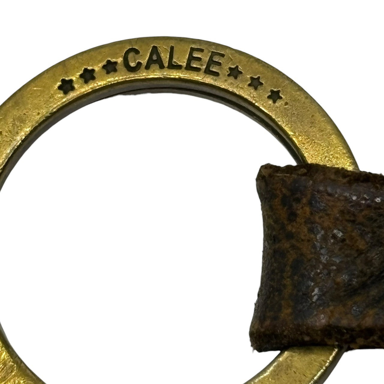 CALEE(キャリー) Brass Star Studs Wallet Chain ブラス スター スタッズ ウォレット チェーン ゴールド×ブラウン