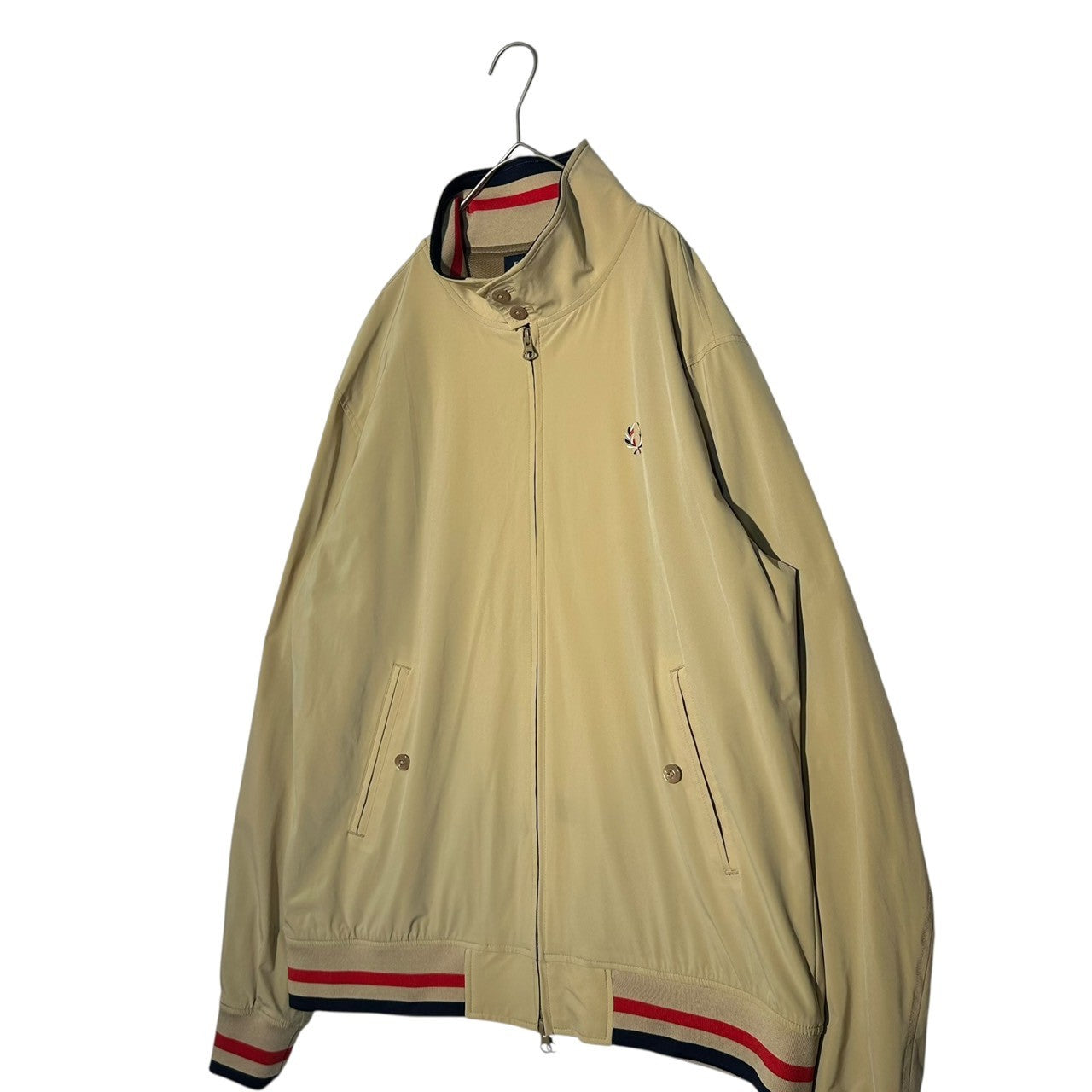 FRED PERRY(フレッドペリー) Logo Embroidery Stretch Swing Top ロゴ 刺繍 ストレッチ スイングトップ FZ2676 XL ベージュ ブルゾン ジャケット
