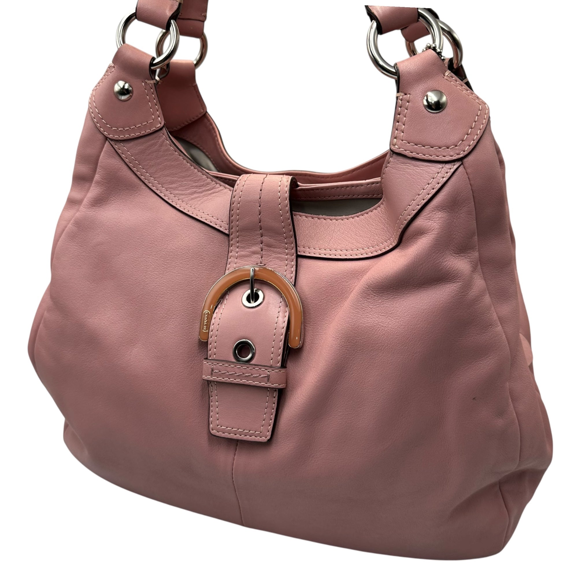 COACH(コーチ) Soho Leather Large Hobo ソーホー レザー ラージ ホーボー F17092 ピンク ワンショルダー ショルダー バッグ