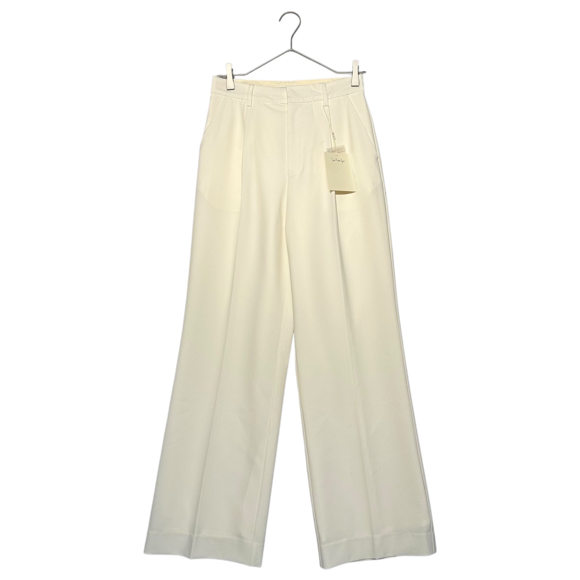 SeaRoomlynn(シールーム・リン) center pleat pants センタープリーツ パンツ M オフホワイト