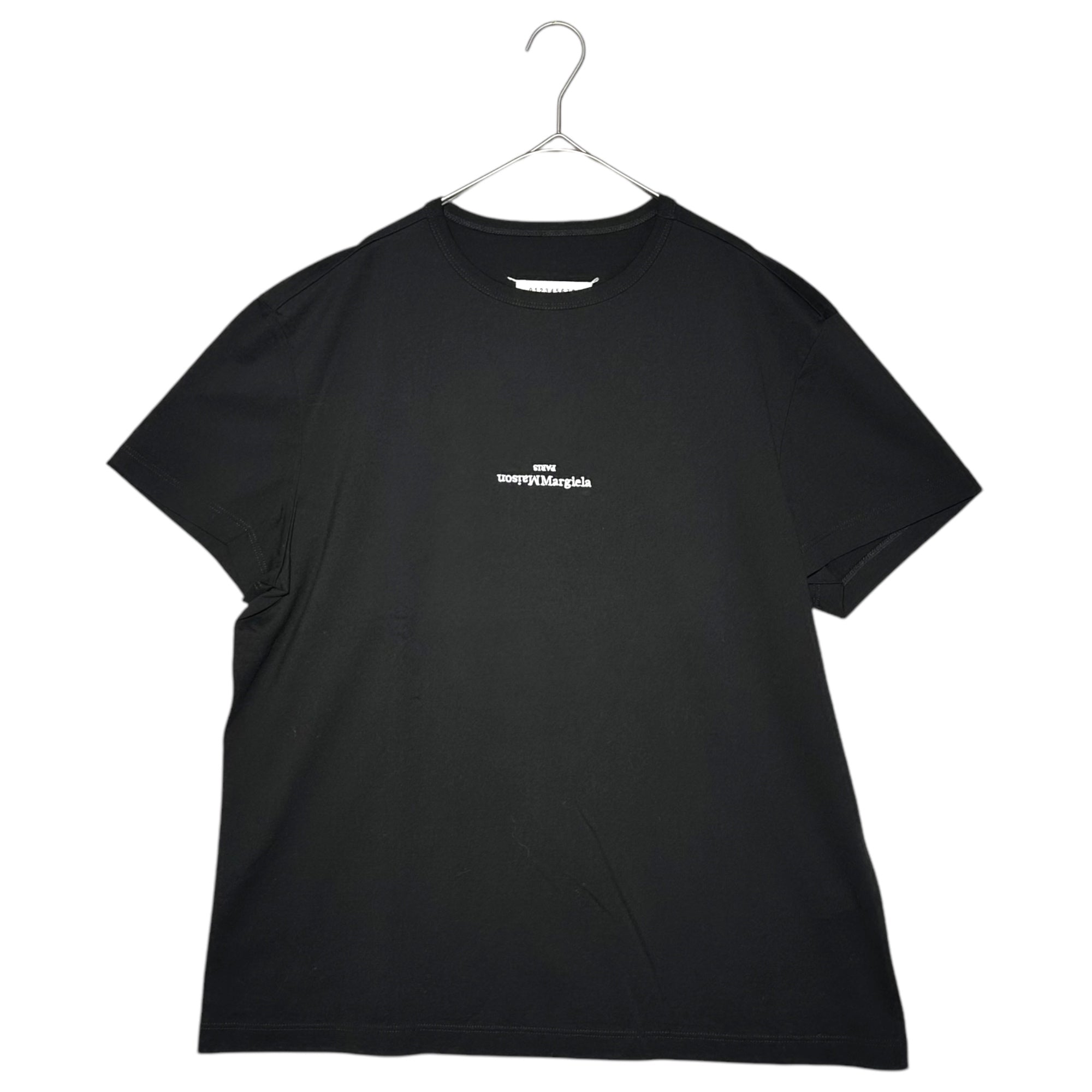 MAISON MARGIELA(メゾンマルジェラ) 20AW Inverted Logo Embroidery T-Shirt 逆さロゴ 刺繍 Tシャツ S30GC0701 48(M程度) ブラック