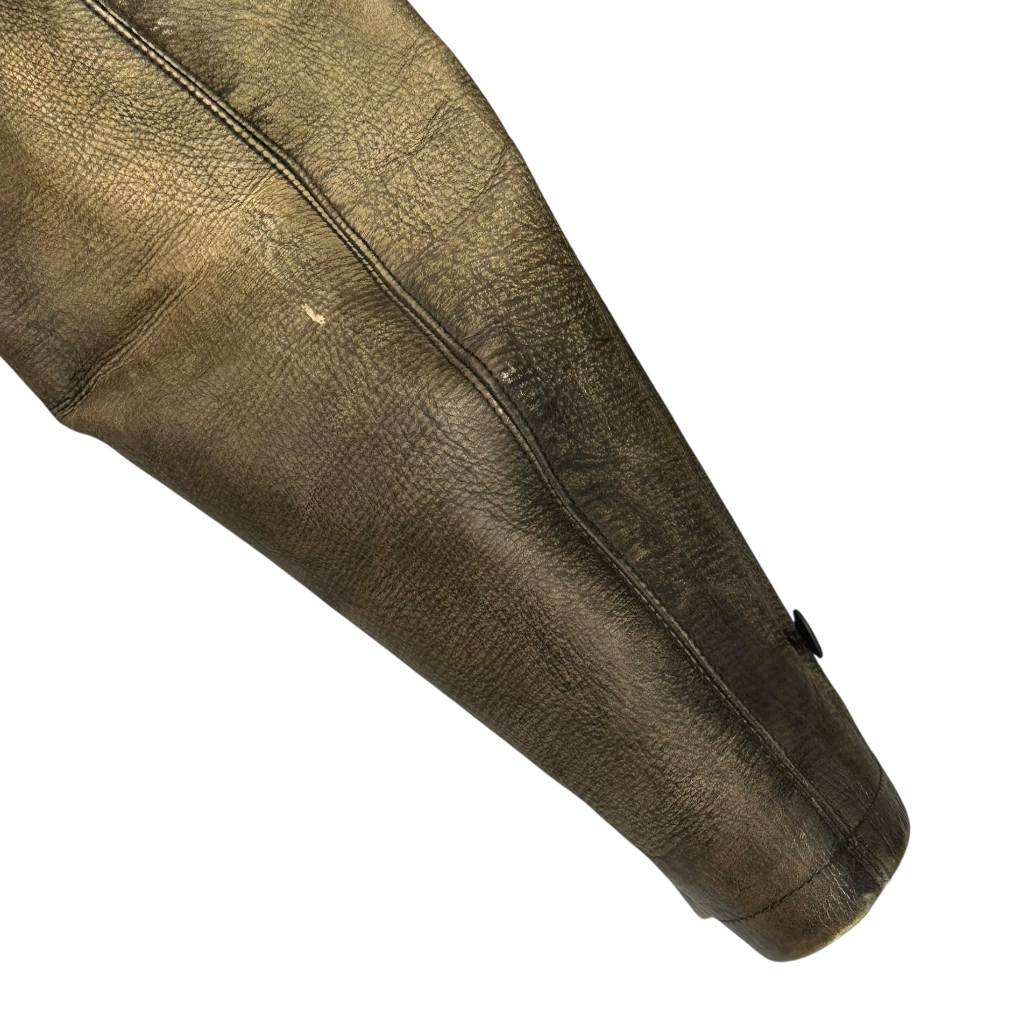 RRL(ダブルアールエル) Double-Breasted Mouton Leather Car Coat ダブルブレスト ムートン レザー カー コート L ブラウン