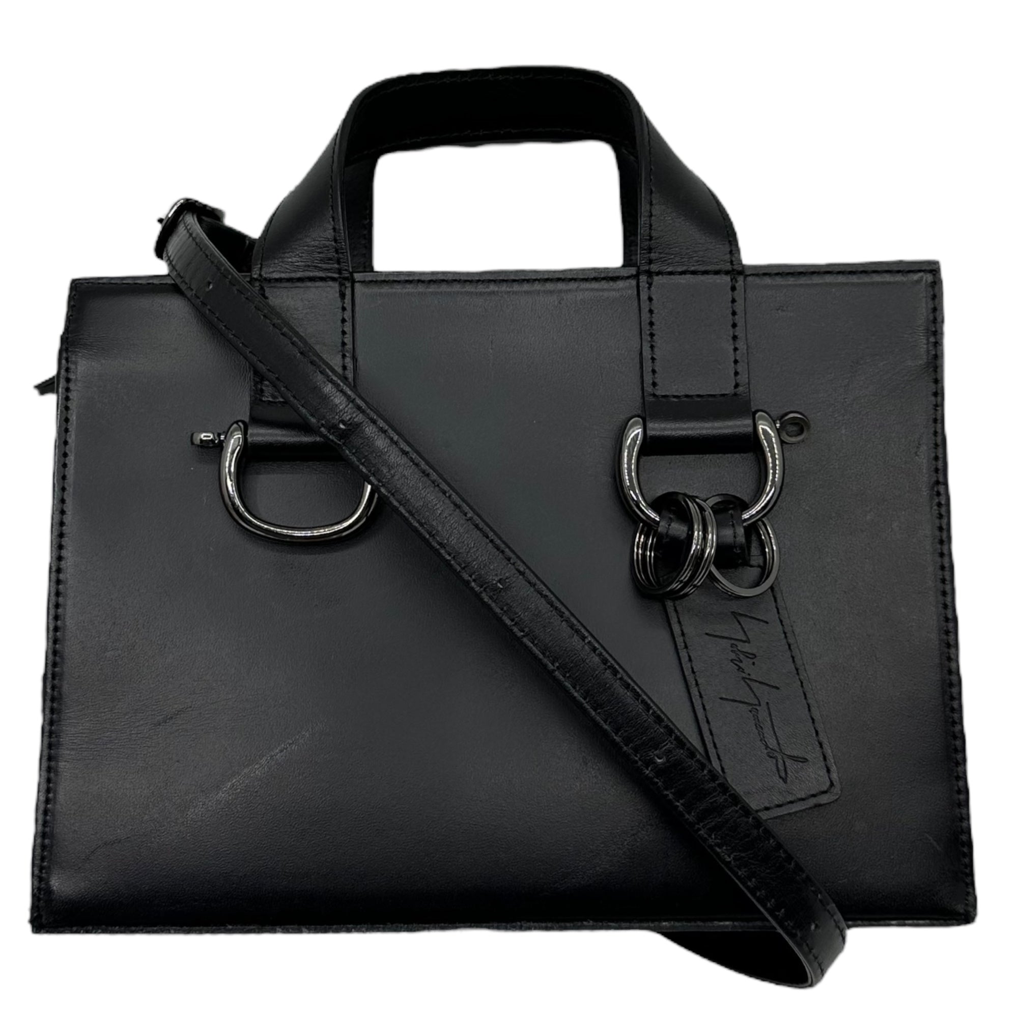discord Yohji Yamamoto(ディスコード ヨウジヤマモト) Zipper Tote(mini) ジッパー トート ミニ 2WAY ショルダー バッグ DA-I82-786-1-02 MINI ブラック