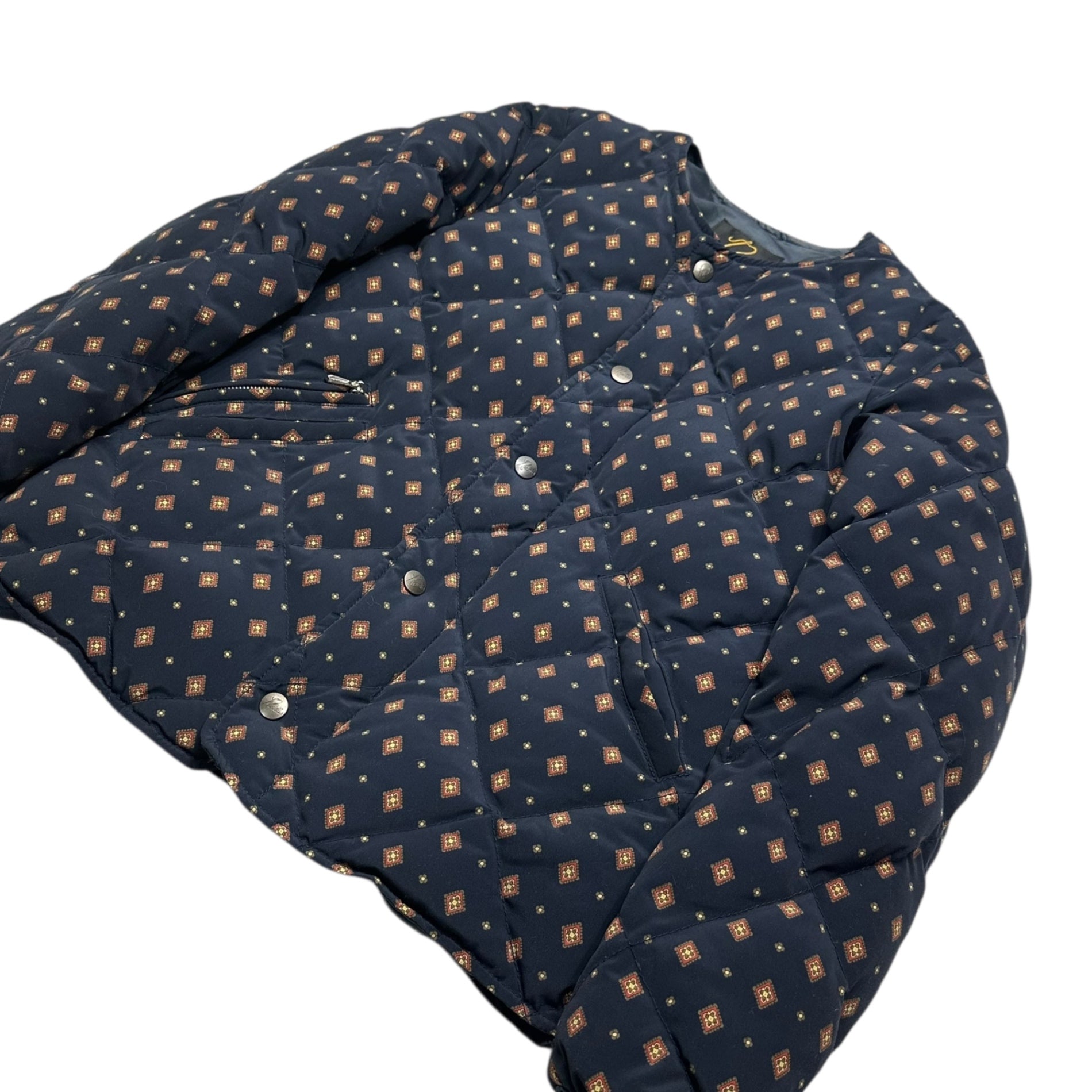 NEEDLES(ニードルズ) Small Paisley Quilted Down Jacket スモールペイズリー キルティング ダウン ジャケット 2(M程度) ネイビー×レッド BEAMS BOY取扱