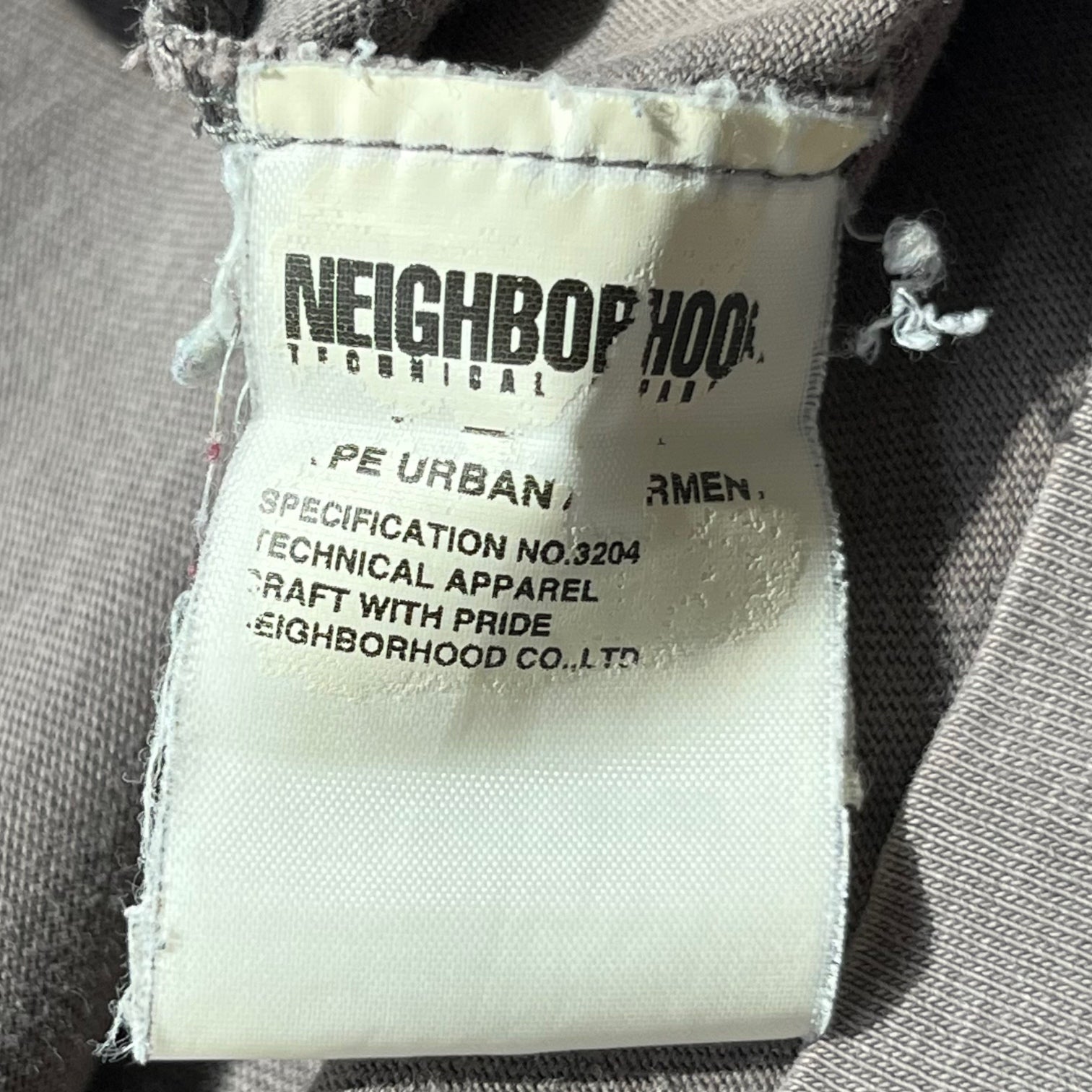 NEIGHBORHOOD(ネイバーフッド) 00's shoulder patch t-shirt 肩 パッチ Tシャツ 印字消え グレー