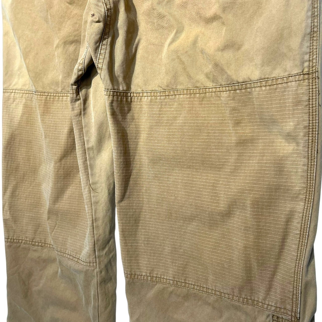 STUSSY(ステューシー) Distressed double knee overalls ユーズド加工 ダブルニー オーバーオール M ブラウン