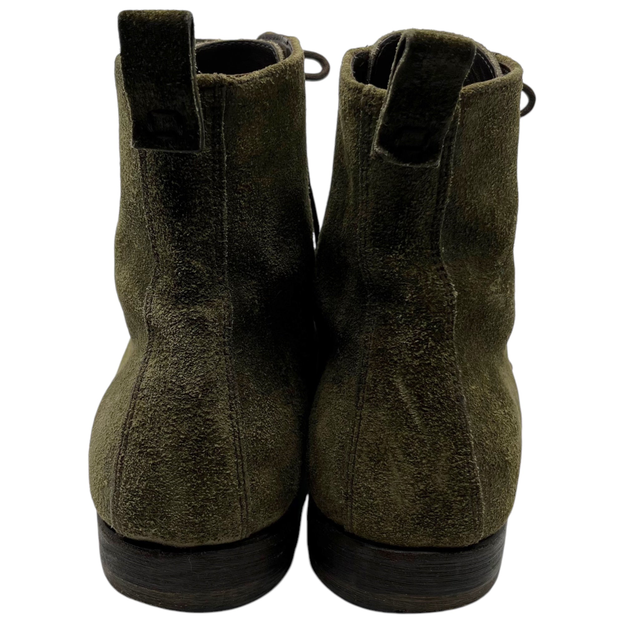 DOLCE&GABBANA(ドルチェ&ガッバーナドルガバ) suede lace-up boots スウェード 編み上げ ブーツ スエード 1043 7(25.0cm) カーキ