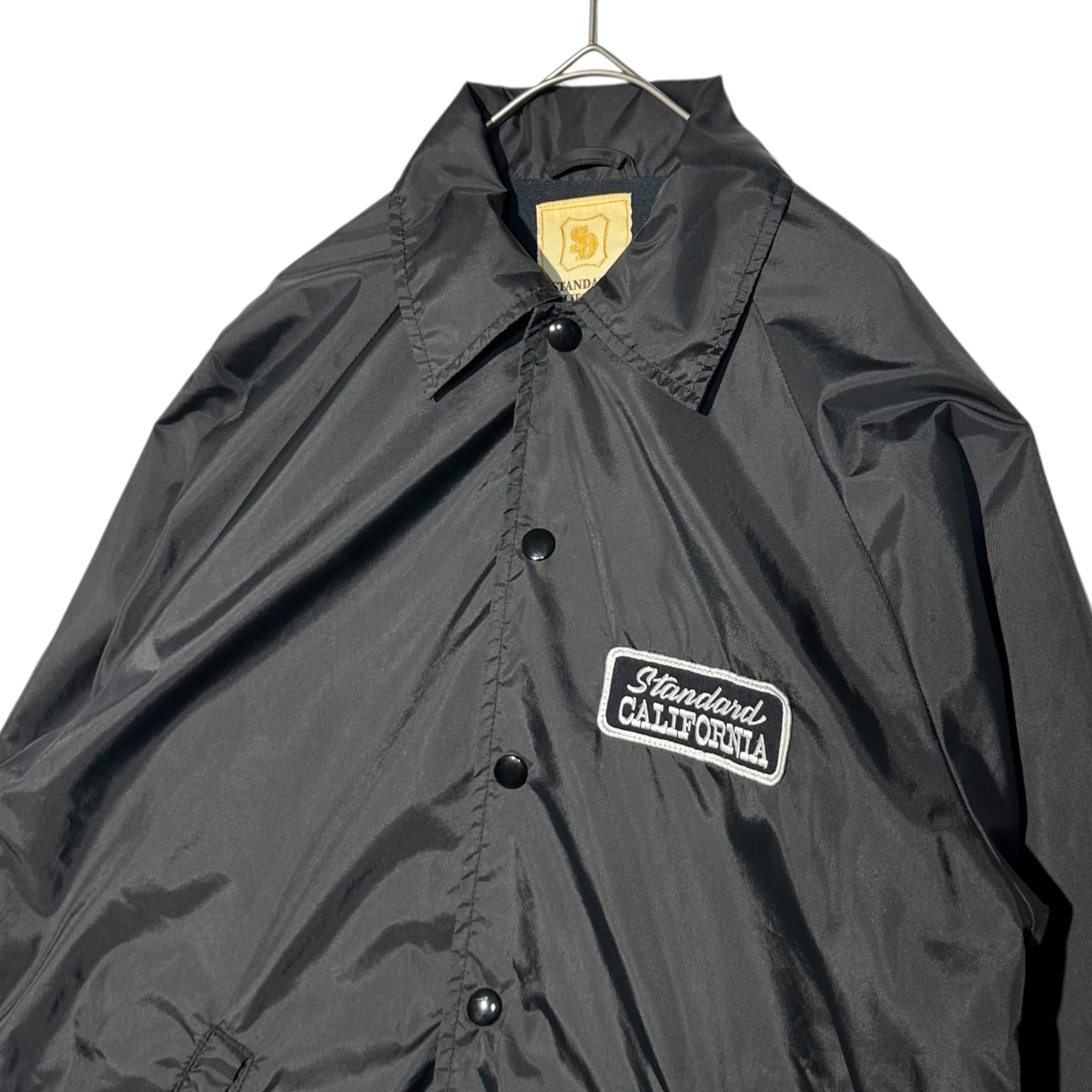 STANDARD CALIFORNIA(スタンダードカリフォルニア) Logo Patch Coach Jacket ロゴ ワッペン コーチ ジャケット S ブラック 完売品 ナイロン
