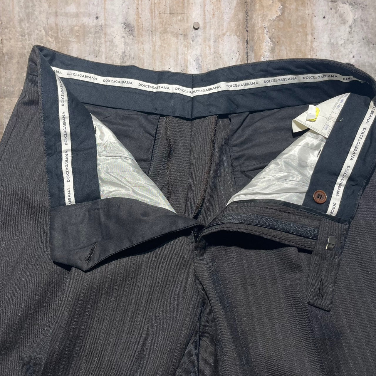 DOLCE&GABBANA(ドルチェ&ガッバーナドルガバ) 90'sダブルストライプセットアップジャケット 48(Lサイズ程度) ブラウン