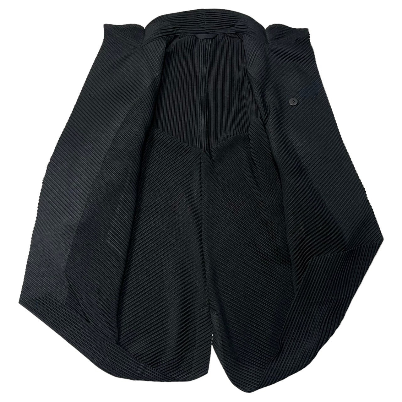 HOMME PLISSE ISSEY MIYAKE(オムプリッセイッセイミヤケ) 23AW pleated stand collar coat プリーツ スタンドカラー コート イカコート HP23JA111/1 SIZE 1(S) ブラック