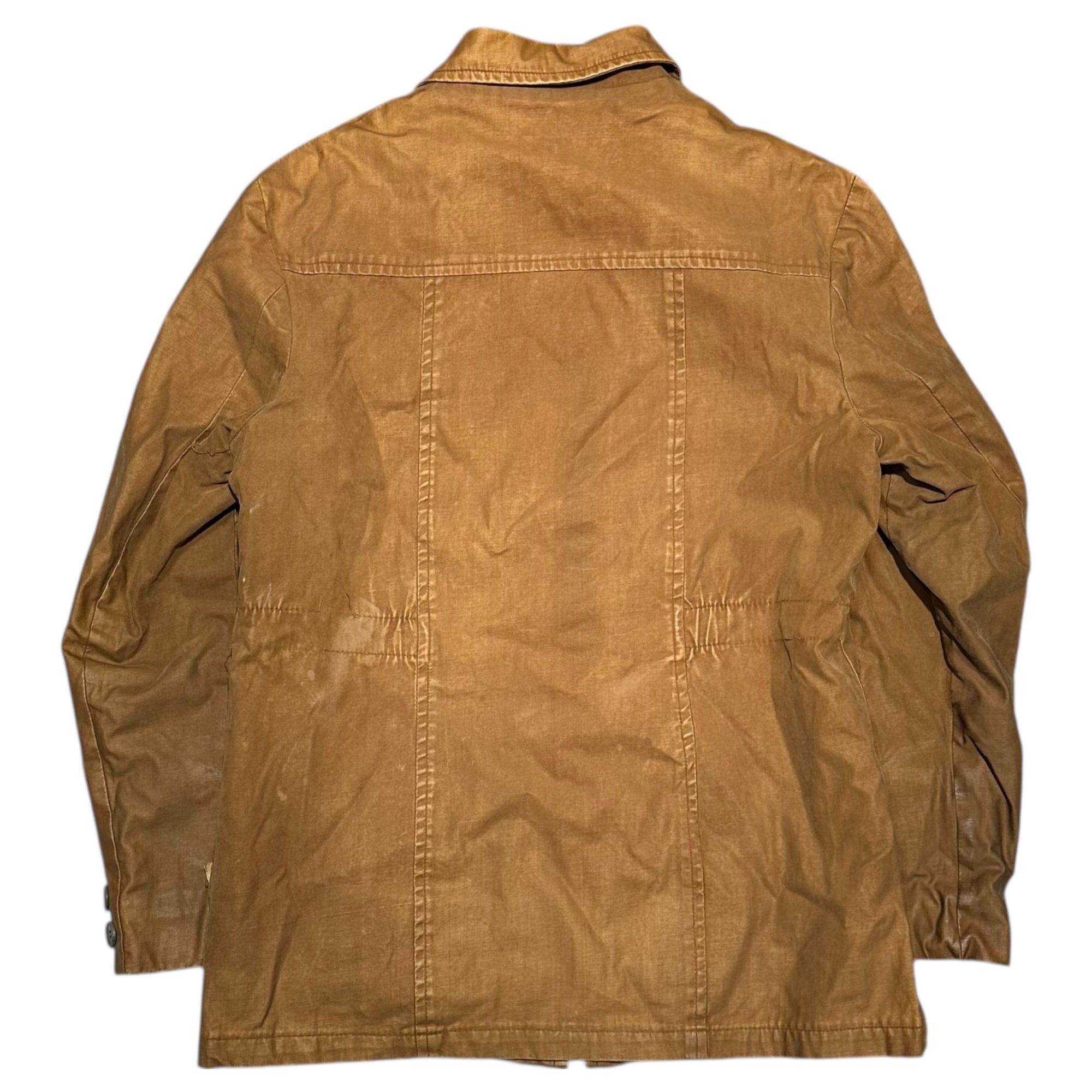 VINTAGE(ヴィンテージ) 60's ”scovill-conmatic USA Zip” Oiled Work Jacket オイルド ワーク ジャケット 表記無(SM程度) ブラウン 推定60年代