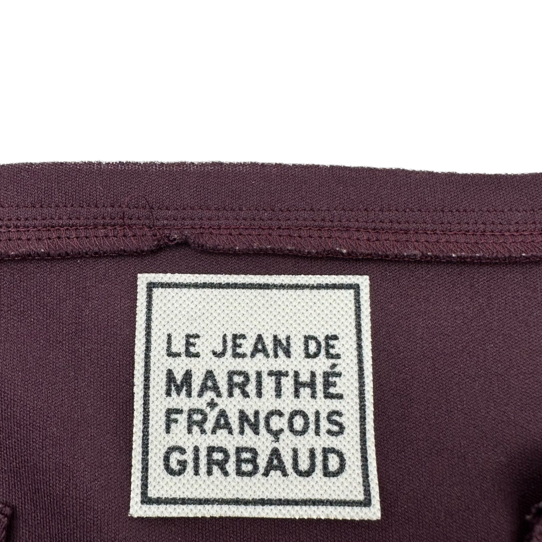 MARITHE FRANCOIS GIRBAUD(マリテフランソワジルボー) 00's Design Neck Long Sleeve Jersey Cut and Sewn 00年代 デザイン ネック 長袖 ジャージィ カットソー M5-6810 M バーガンディ
