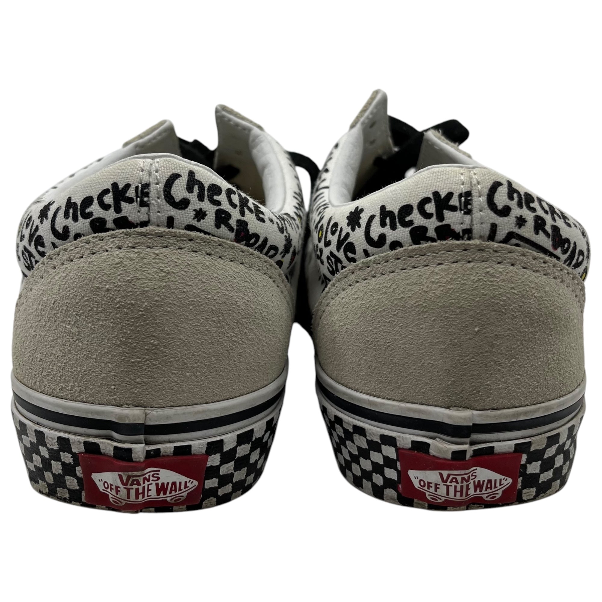 VANS(バンズ) OLD SKOOL DIY オールドスクール スニーカー 総柄 VN0A38G1U7B 26.0cm ホワイト×ブラック