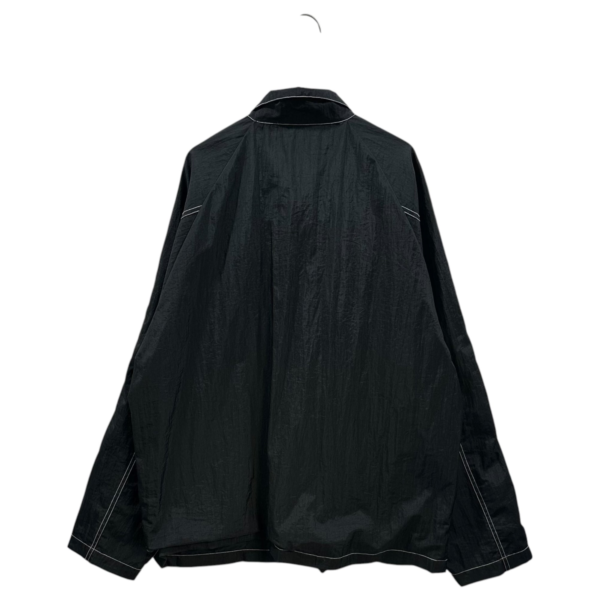 UTILITY Quality Clothing(ユーティリティクオリティクロージング) 1990's "Leather nylon jacket レザー 切替 ナイロン ブルゾン M ブラック×ホワイト 90年代 ヴィンテージ