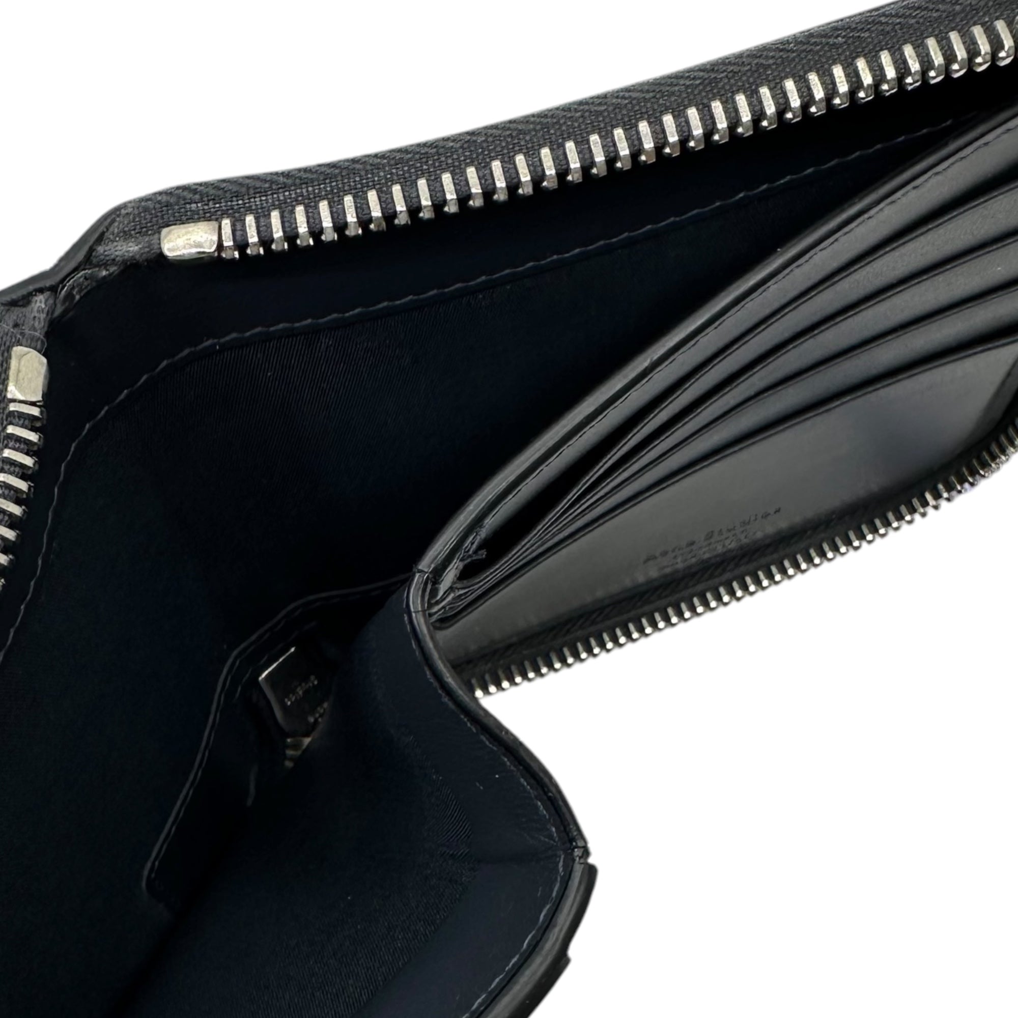 Acne Studios(アクネストゥディオズ) Round zip leather compact wallet ラウンドジップ レザー コンパクト ウォレット 財布 ネイビー