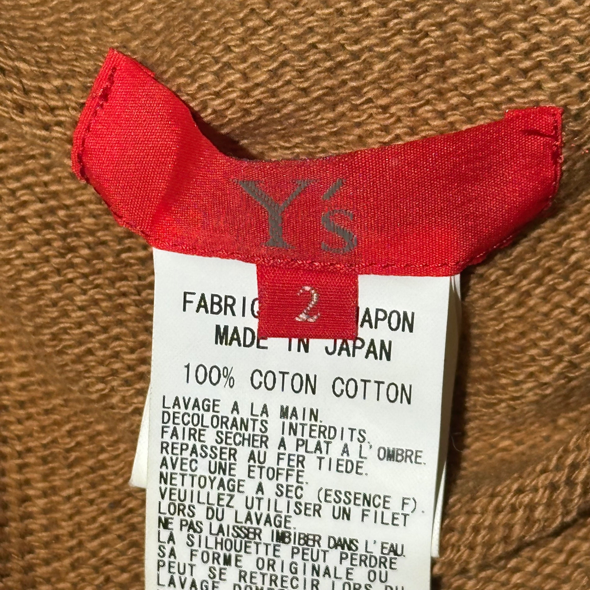 Y's Red Label(ワイズレッドレーベル) Deformed knit cardigan 変形 ニット カーディガン YB-T85-077 2(M程度) マスタード