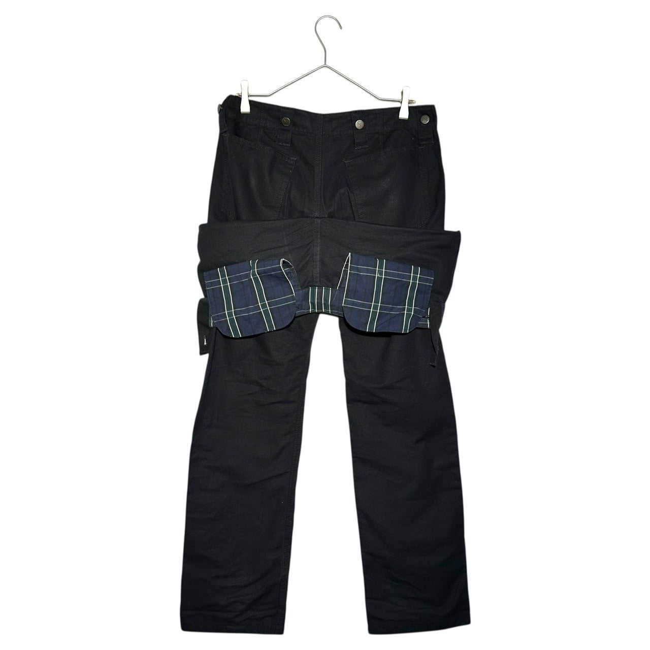 FINAL HOME(ファイナルホーム) 08's Waist Layered Type Cotton Straight Pants ウエスト レイヤード タイプ コットン ストレート パンツ FH81FF027 S ネイビー