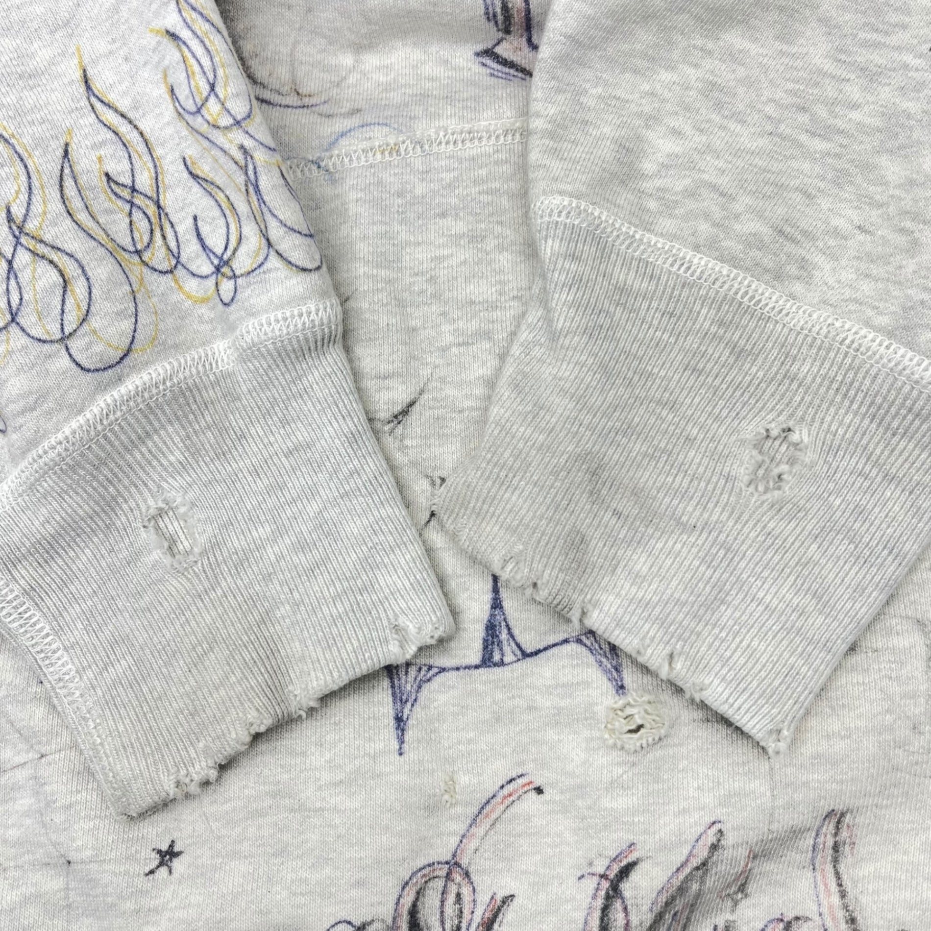 SAINT MICHAEL(セントマイケル) 21AW HOODIE_DR.WOO フーディー ダクターウー SM-A21-0000-056 XL ライトグレー プルオーバー パーカー 落書き グラフィック