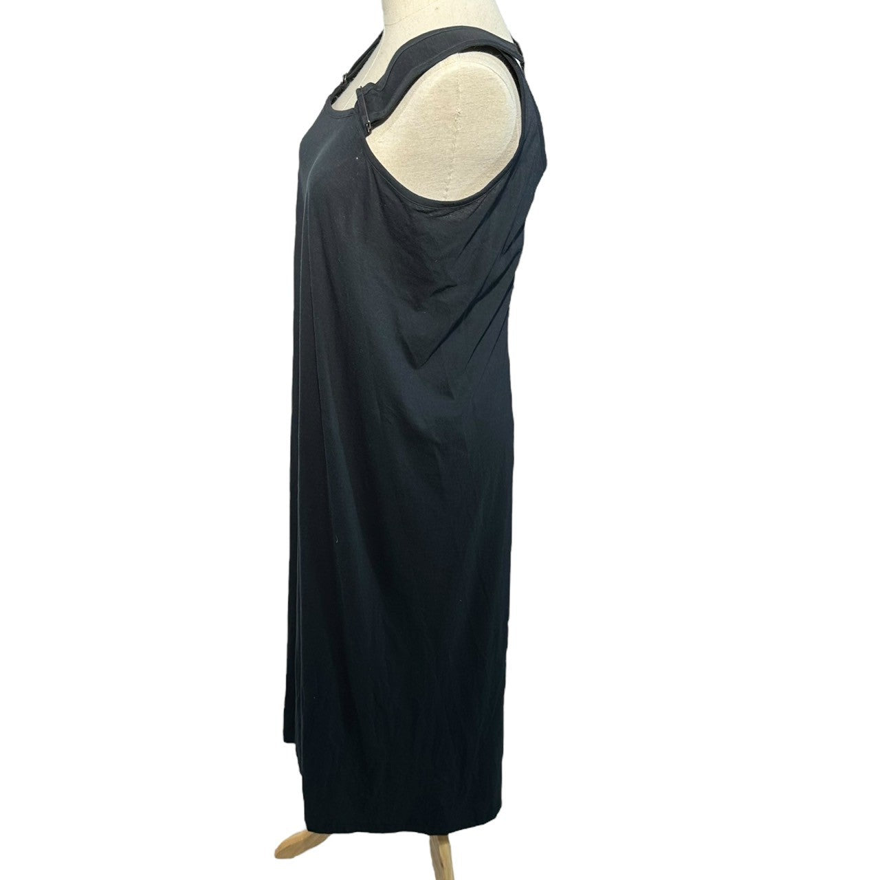 YOHJI YAMAMOTO(ヨウジヤマモト) 15SS Brand Logo Sleeveless Jumper Skirt Dress ブランドロゴ ノースリーブ ジャンパースカート ワンピース FU-D33-032 1(S程度) ブラック
