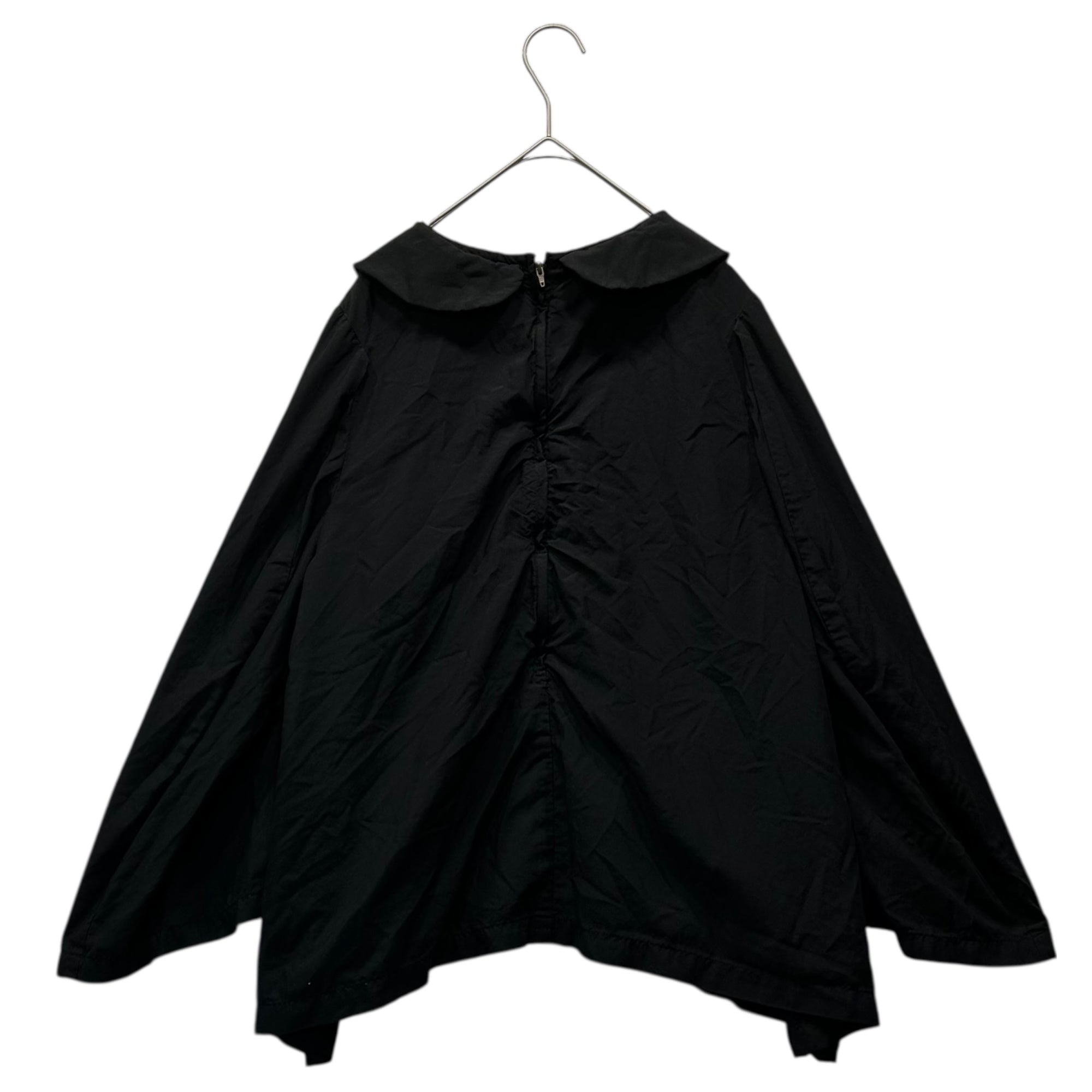 COMME des GARCONS COMME des GARCONS(コムデギャルソンコムデギャルソン) 22AW Round Collar Back Zip Flare Sleeve Blouse 丸襟 バックジップ フレアスリーブ ブラウス RJ-B003 XS ブラック AD2022