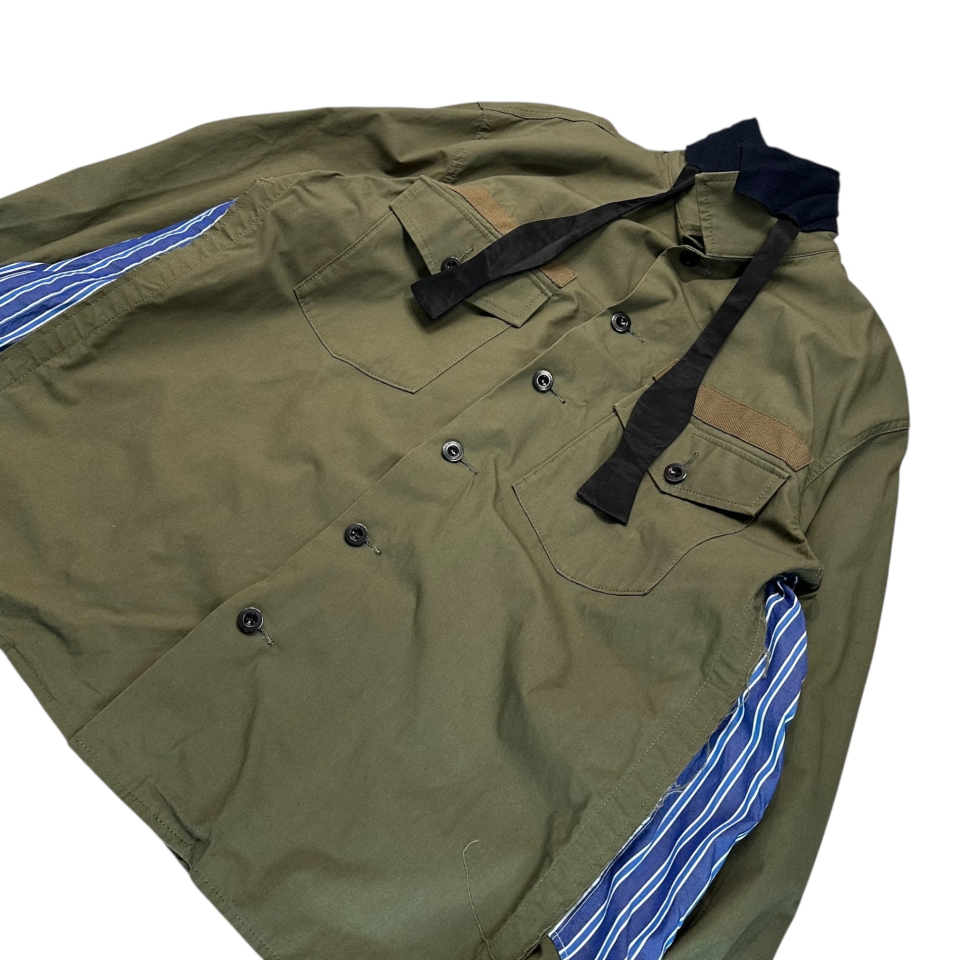 sacai(サカイ) 20SS FABRIC COMBO SHIRTS ファブリック コンボ シャツ ミリタリー 20-02218M 3 カーキ