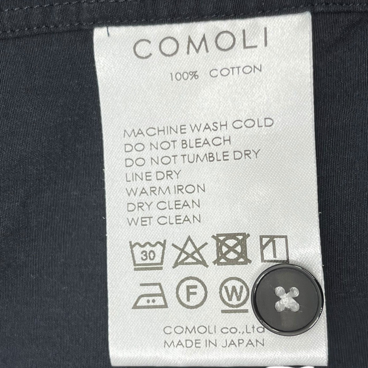 COMOLI(コモリ) 21SS BAND COLLAR SHIRT バンドカラー シャツ T01-02002 1(S程度) ネイビー