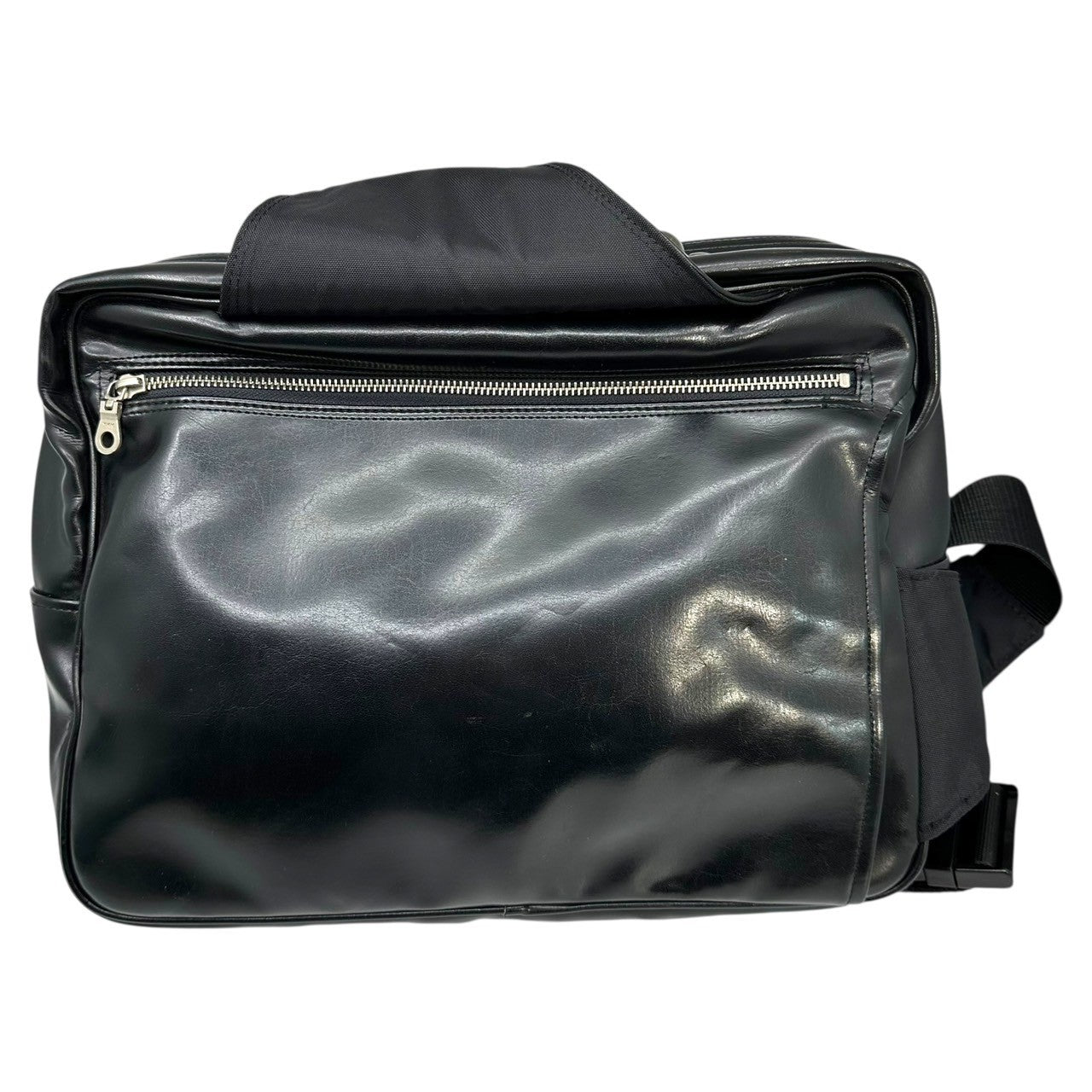 Jean Paul GAULTIER HOMME(ジャンポールゴルチエオム) 90's ~ 00's Archive Enamel Shoulder Bag アーカイブ エナメル ワン ショルダー バッグ ブラック ボディ 斜め掛け ハンド