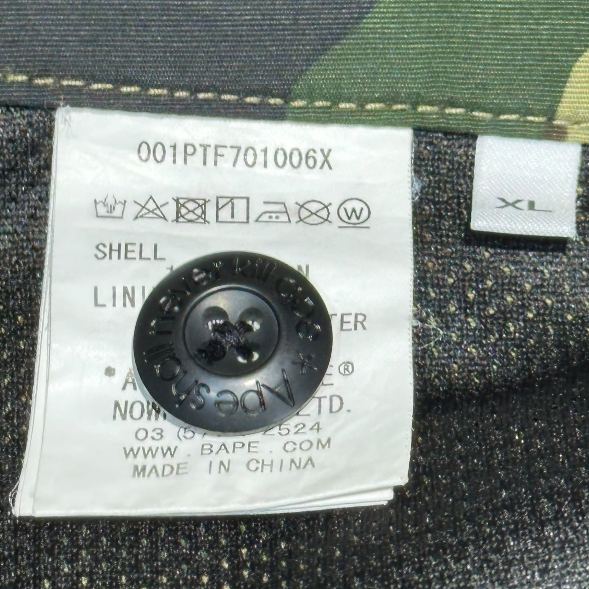 A BATHING APE(アベイシングエイプ) 1st CAMO NYRON PANTS ファーストカモ ナイロン カーゴ パンツ 001PTF701006X XL カーキ