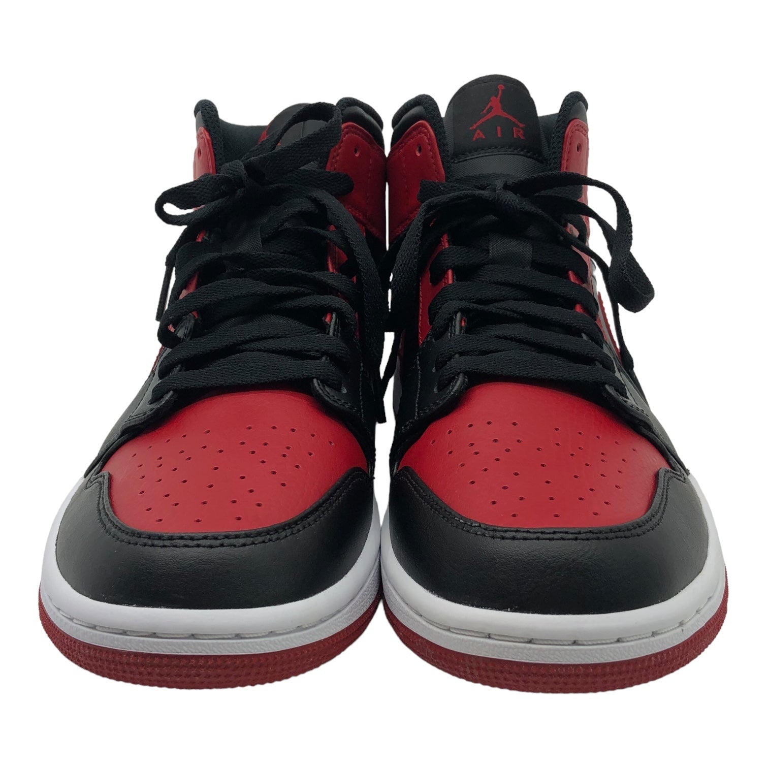 NIKE(ナイキ) Air Jordan 1 Mid "Bred" エア ジョーダン 1 ミッド ブレッド 554724-074 26cm ブラック×レッド スニーカー