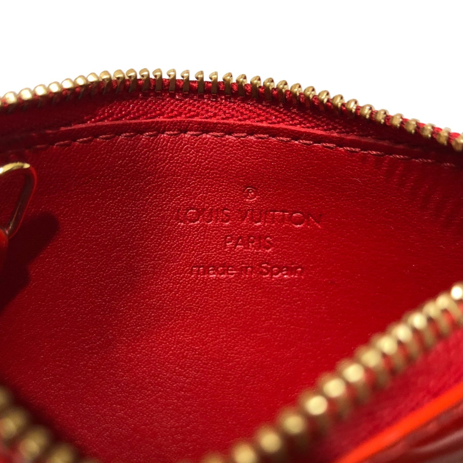 LOUIS VUITTON(ルイヴィトン) ポシェットクレ コインケース モノグラム ヴェルニ ポムダムール M91205 レッド CA0023 小銭入れ キーケース