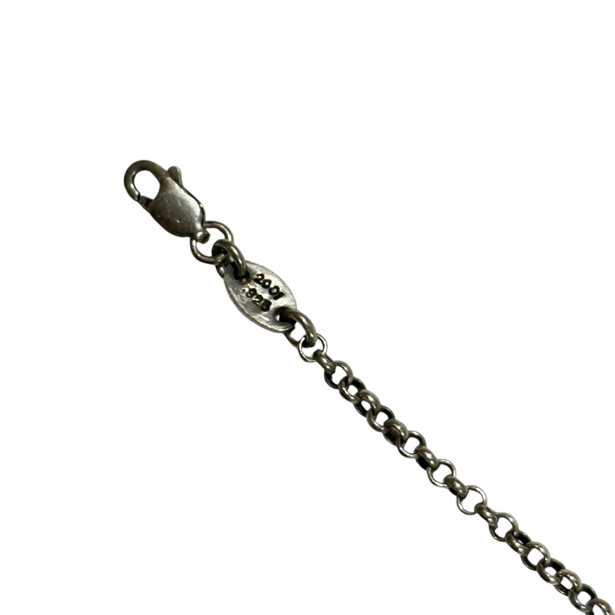 CHROME HEARTS(クロムハーツ) CH CROSS BABY FAT CHARM w/ ROLL CHAIN 18" CHクロス ベイビー ファット & ロールチェーン 18インチ シルバー