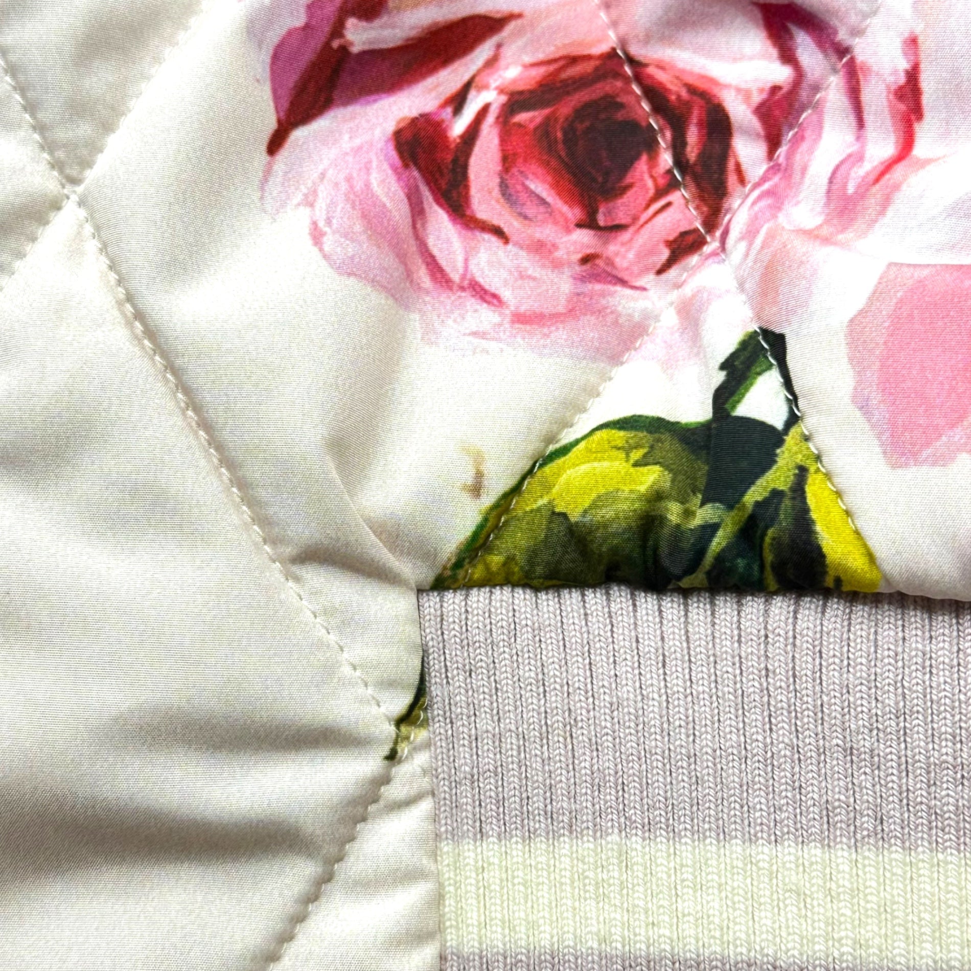 DOLCE&GABBANA(ドルチェ&ガッバーナドルガバ) Floral Print Bomber Jacket フローラル プリント ボンバー ジャケット F9982T FSM9T 44(XS程度) ピンク×グリーン ブルゾン