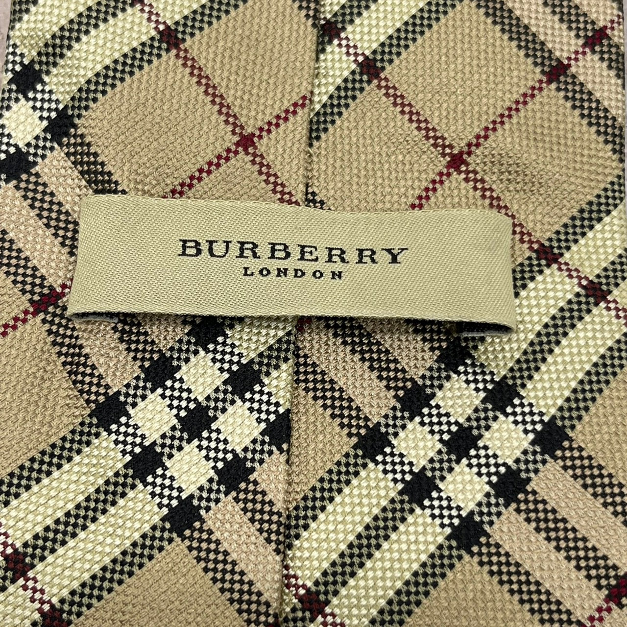 BURBERRY LONDON(バーバリーロンドン) ノヴァチェックシルクネクタイ ベージュ タータンチェック シルク100% イタリア製