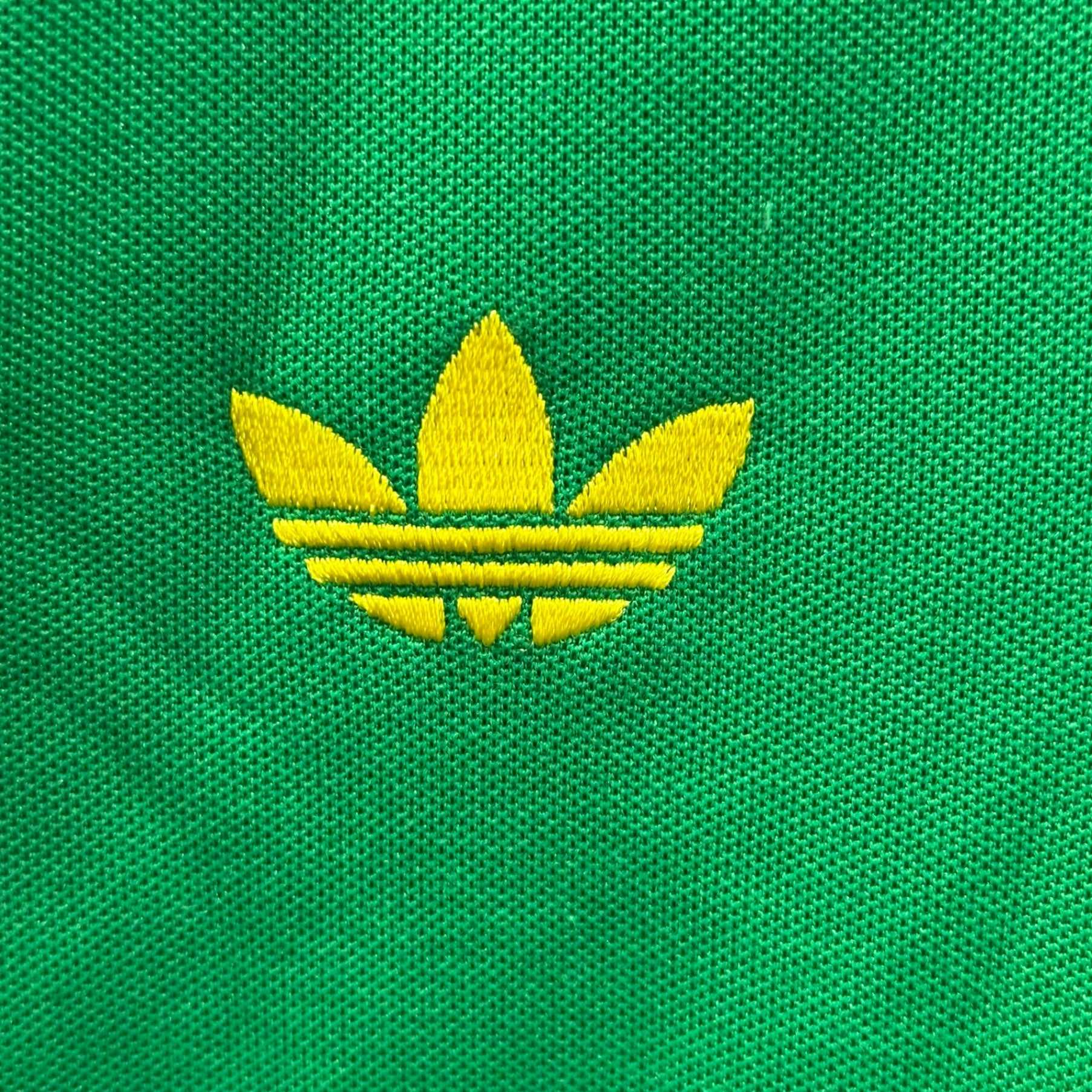 adidas(アディダス) Brazilian flag patch 3 stripes track jacket ブラジル国旗 ワッペン 3ライン トラックジャェット AK9006 O グリーン×イエロー 黒タグ